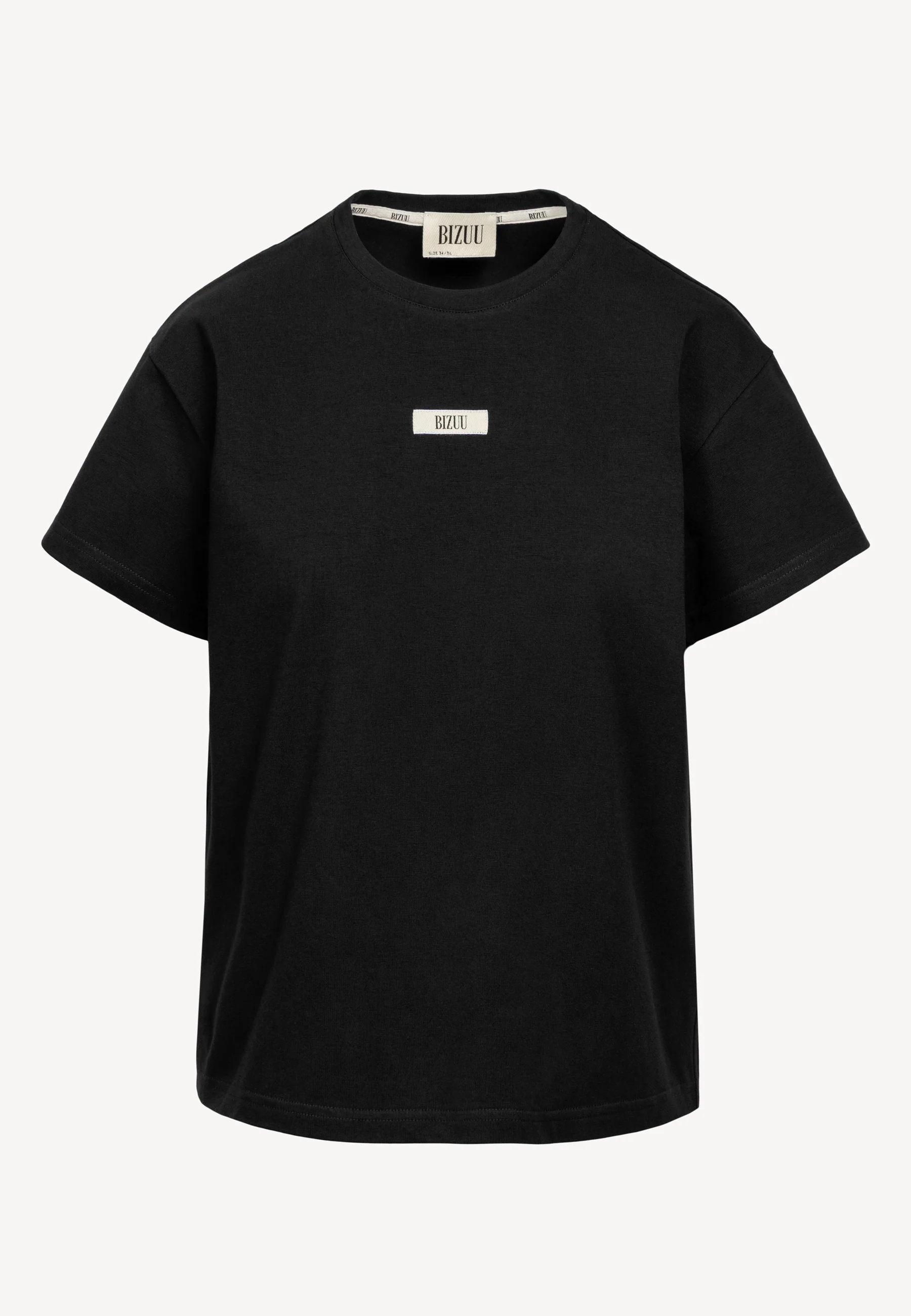 Bawełniany czarny T-shirt z logo TISHALLE - Image 3