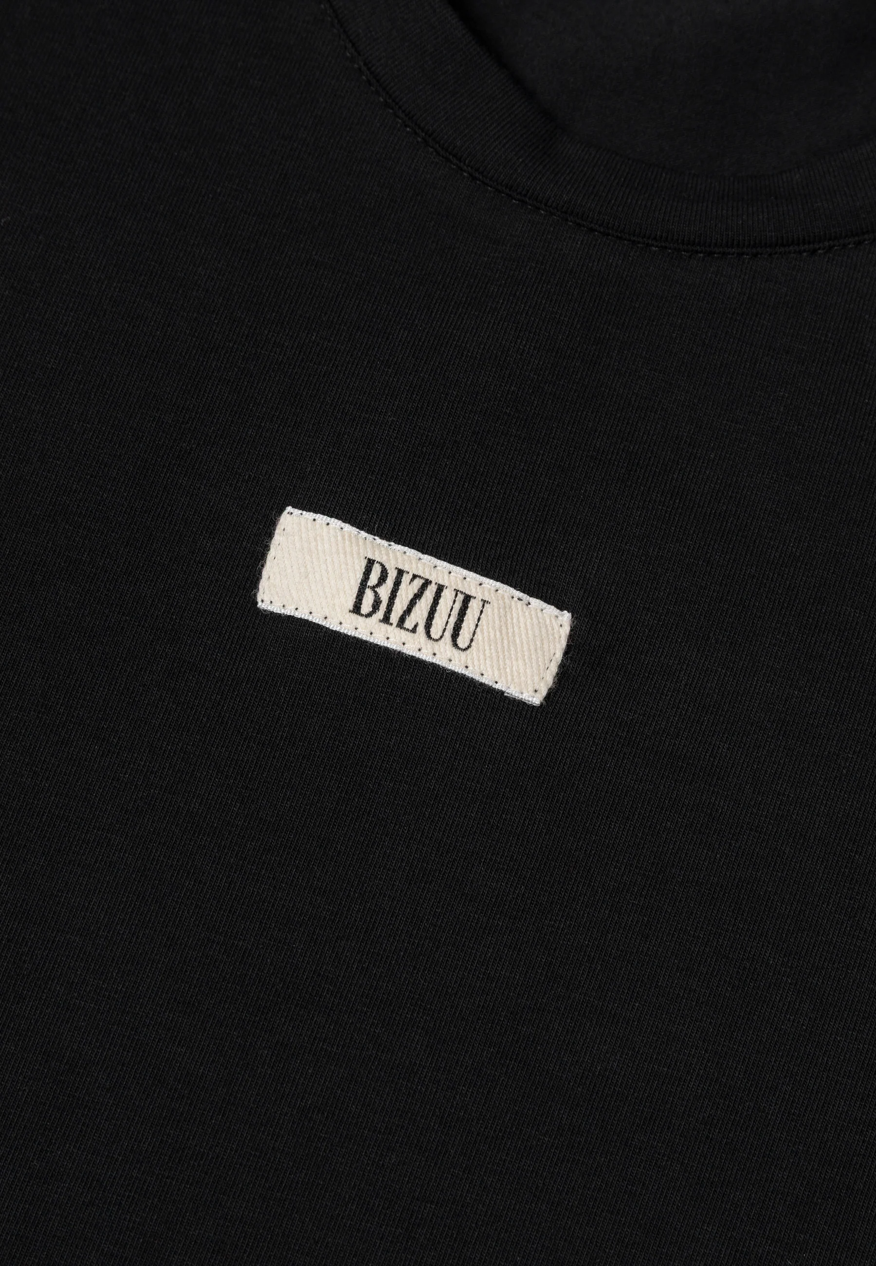 Bawełniany czarny T-shirt z logo TISHALLE - Image 5