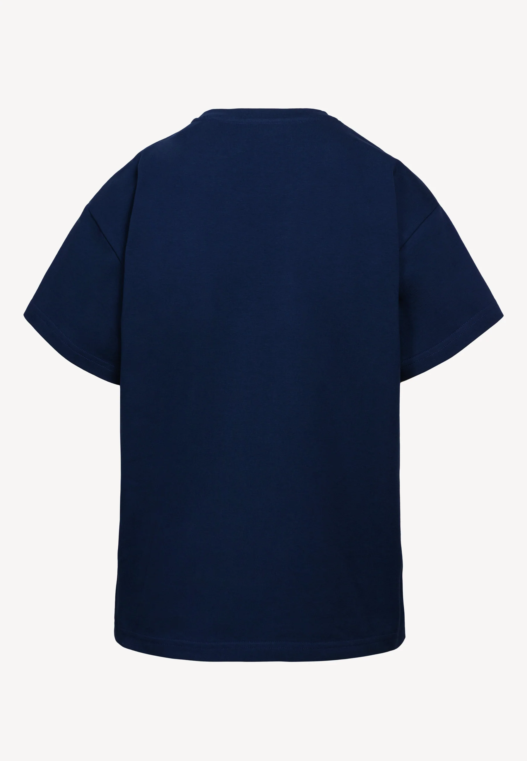 Bawełniany granatowy T-shirt z logo TISHALLE - Image 4