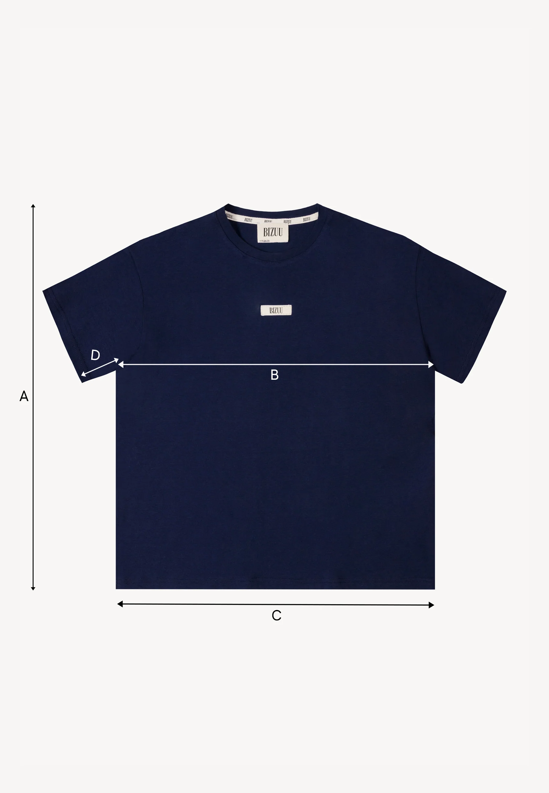 Bawełniany granatowy T-shirt z logo TISHALLE - Image 7