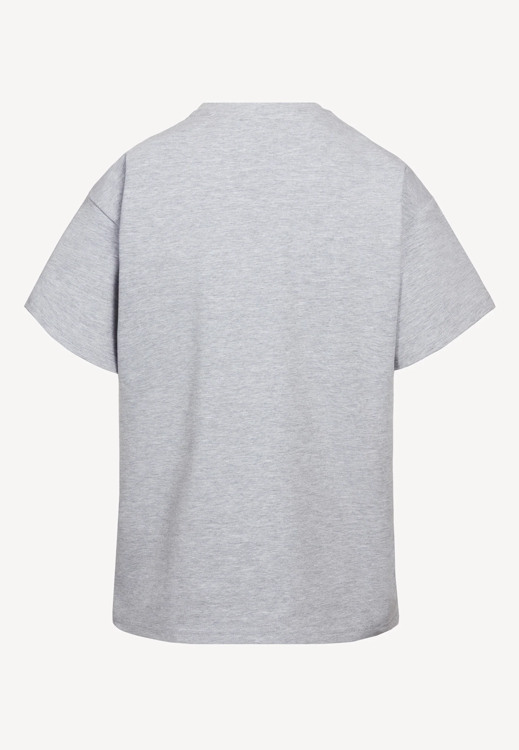 Bawełniany szary T-shirt z logo TISHALLE - Image 4