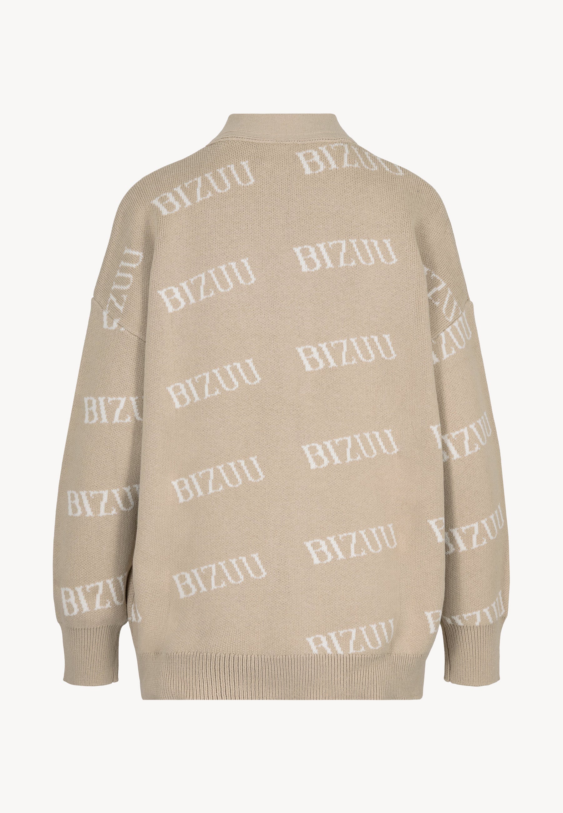 Beżowy kardigan oversize zapinany na guziki KYLE - Image 4