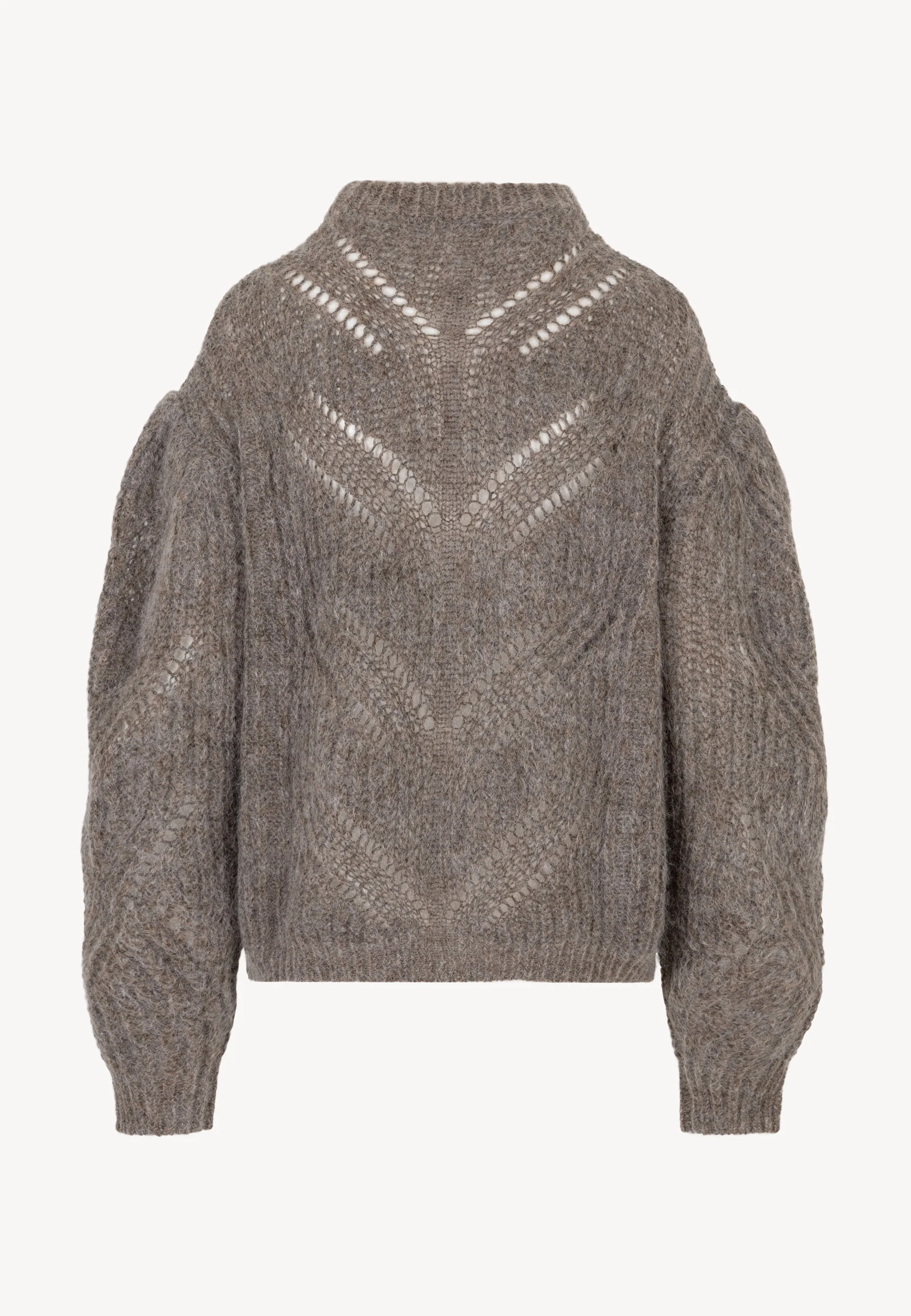 Beżowy sweter ażurowy oversize ROSSO - Image 4