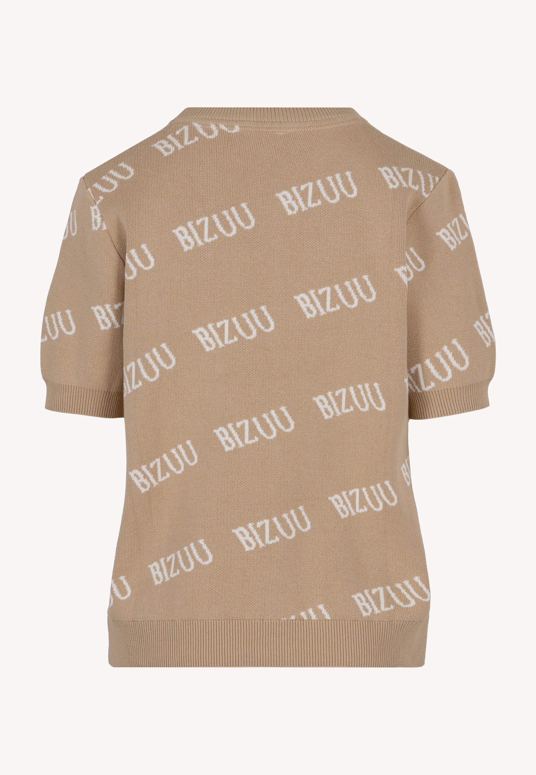Beżowy sweter z krótkim rękawkiem AYLE - Image 4