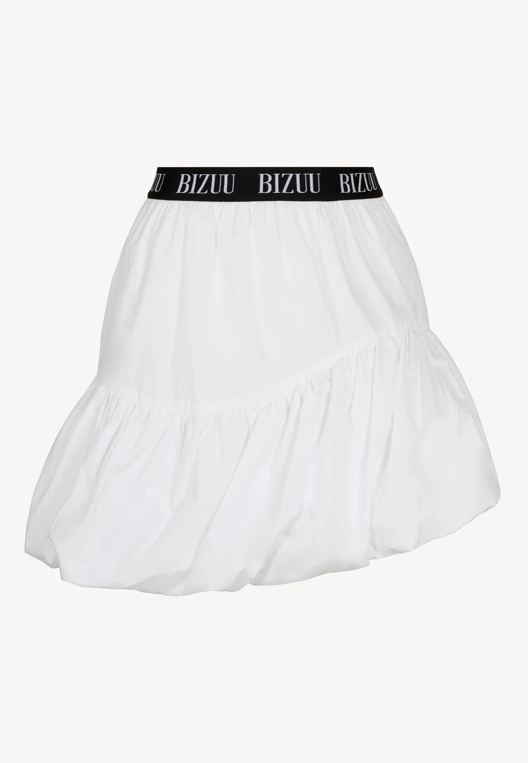 Biała spódnica mini z logowaną gumą LILIBET - Image 3