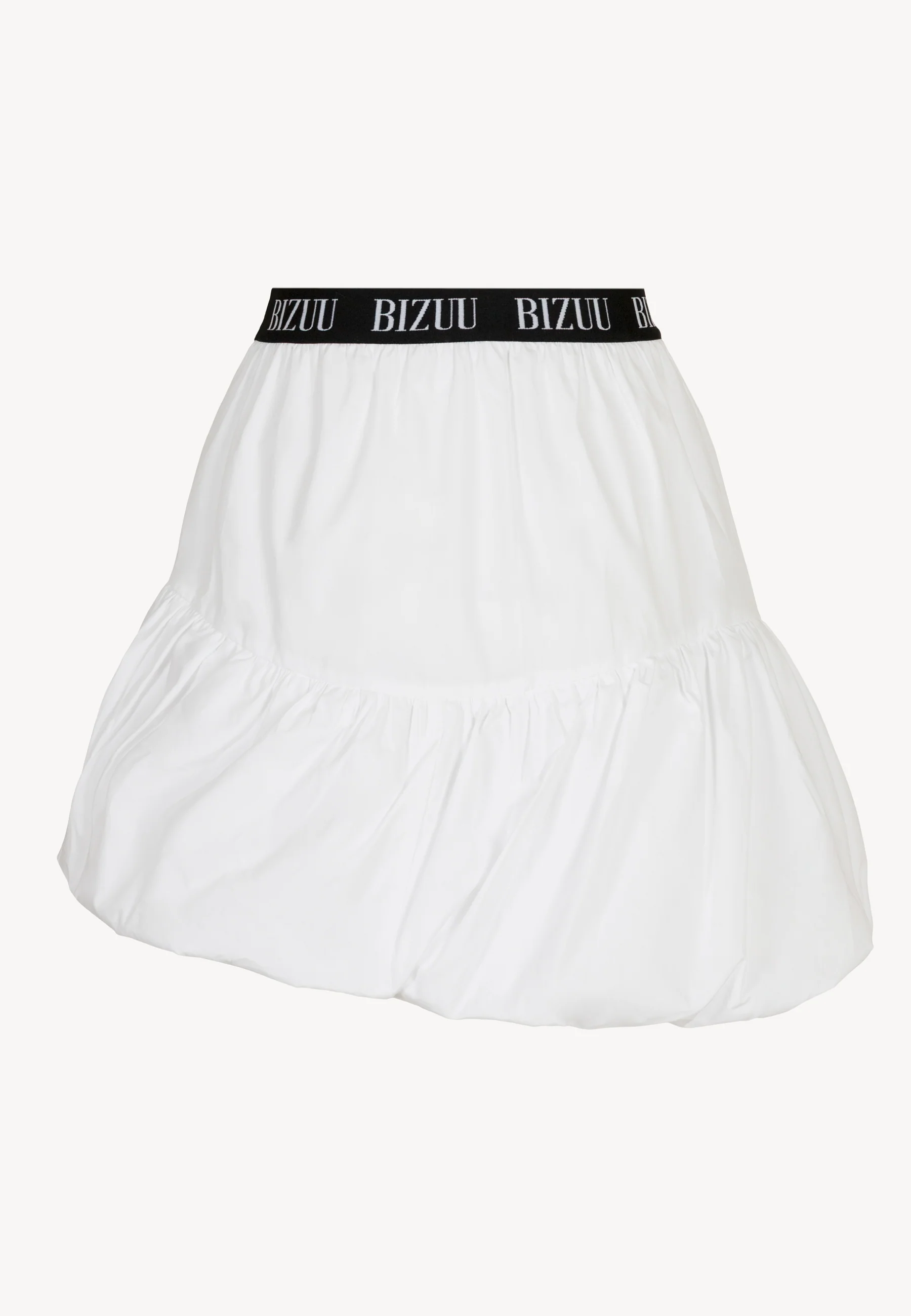 Biała spódnica mini z logowaną gumą LILIBET - Image 4