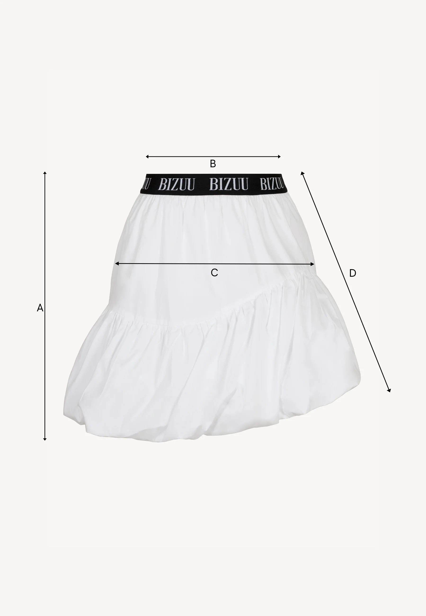 Biała spódnica mini z logowaną gumą LILIBET - Image 7