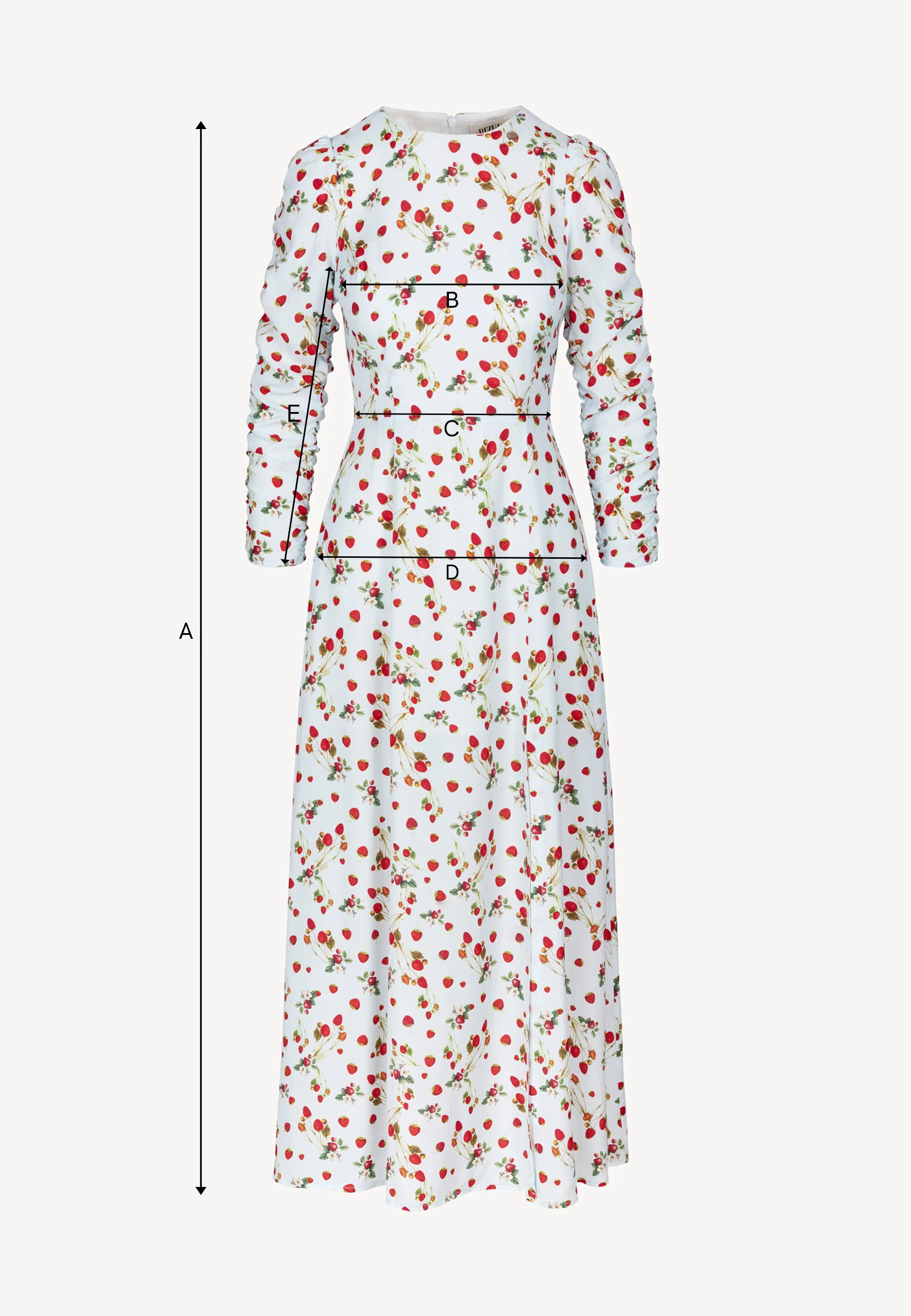 Błękitna sukienka midi w autorski print CALANA - Image 8