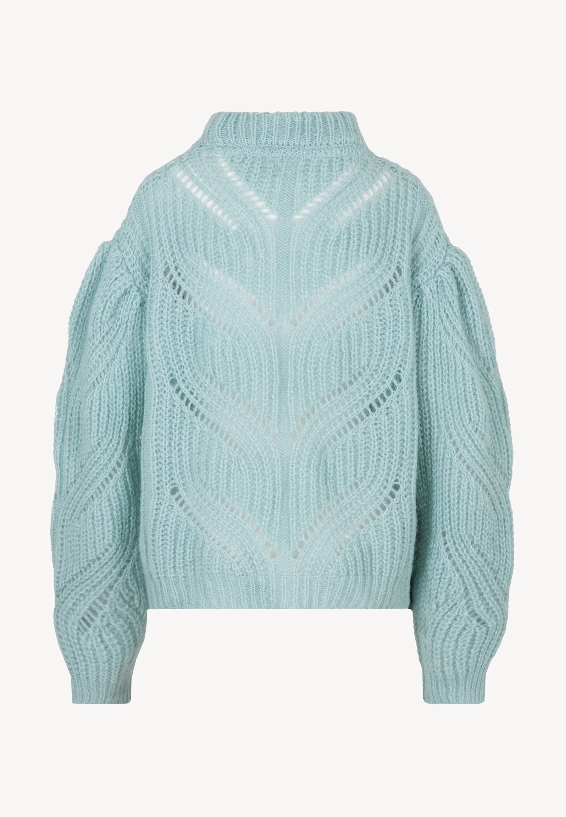 Błękitny sweter ażurowy oversize ROSSO - Image 4