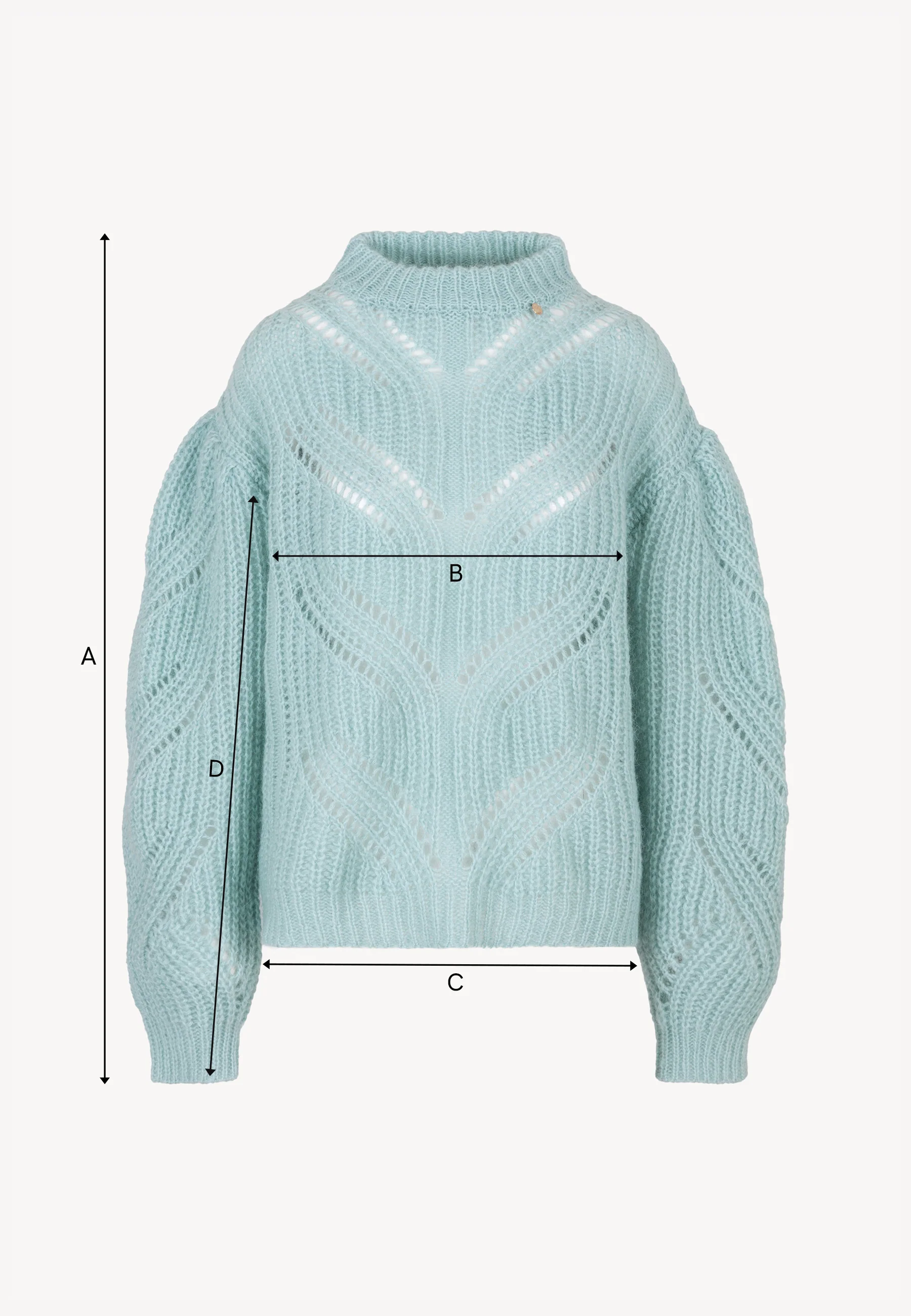 Błękitny sweter ażurowy oversize ROSSO - Image 6