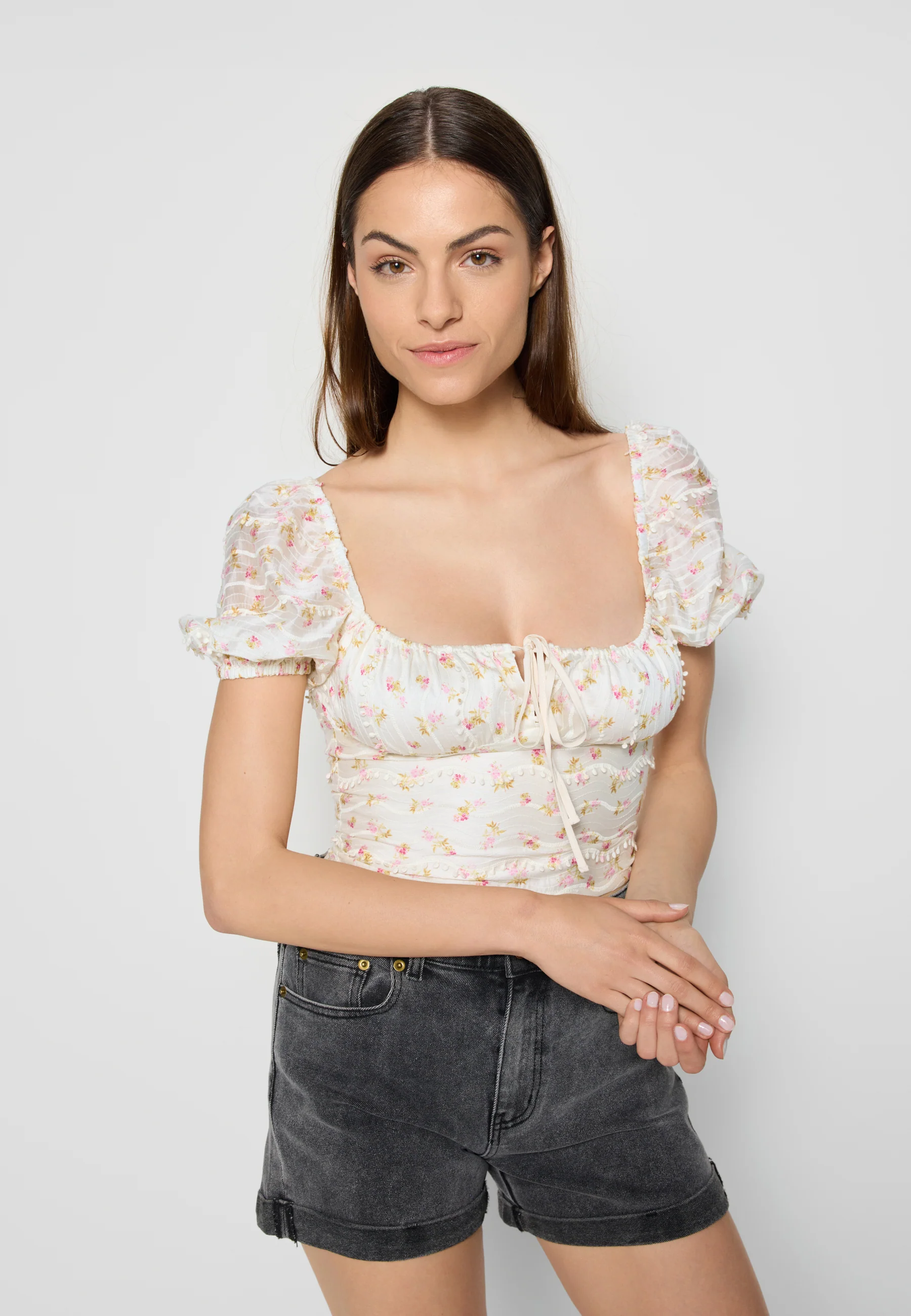 Boho bluzka w kwiatowy print VANNES - Image 7
