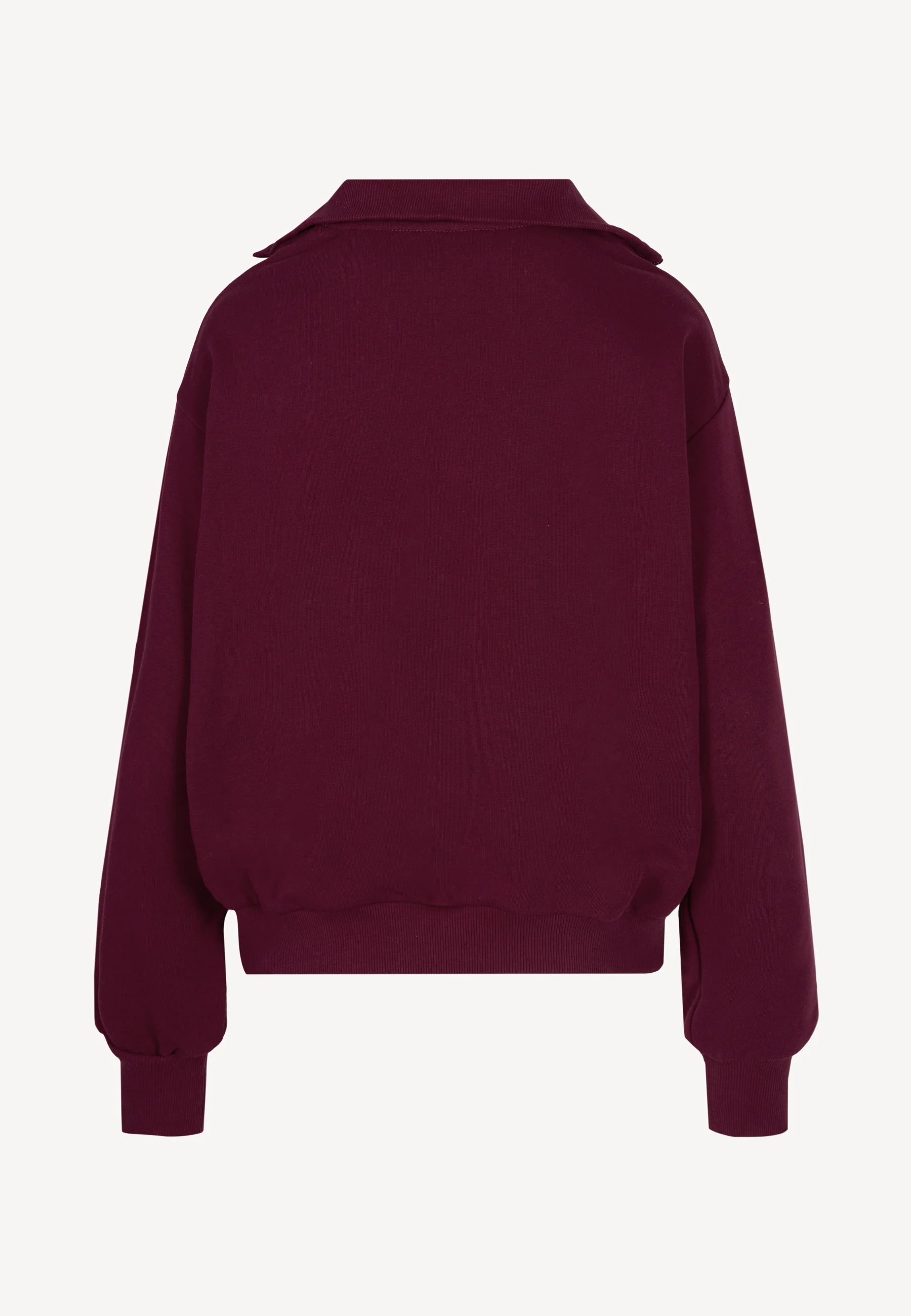 Bordowa bluza typu half-zip TANSY - Image 4