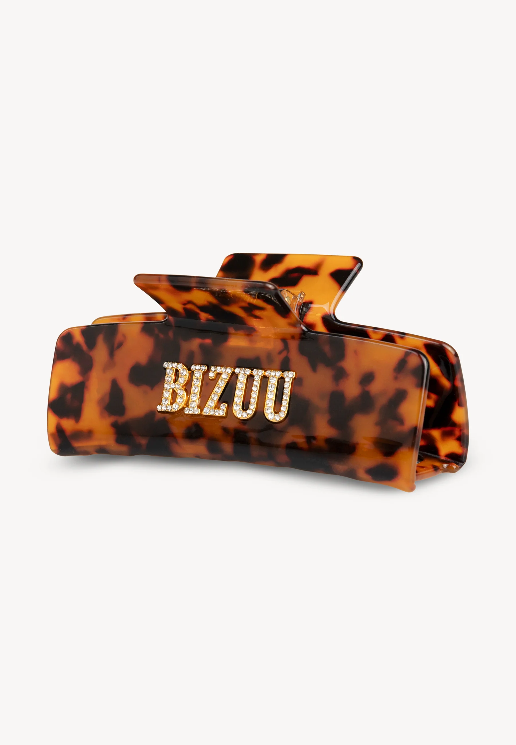 Brązowa klamra do włosów z logo RHODI - Image 3