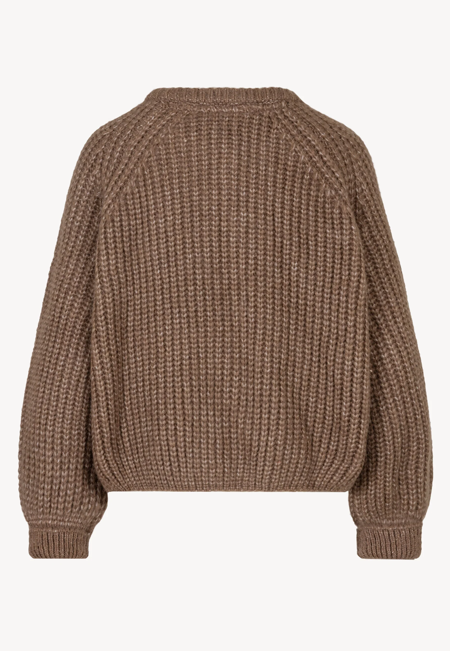 Brązowy sweter z logowanymi guzikami ORNAMY - Image 4