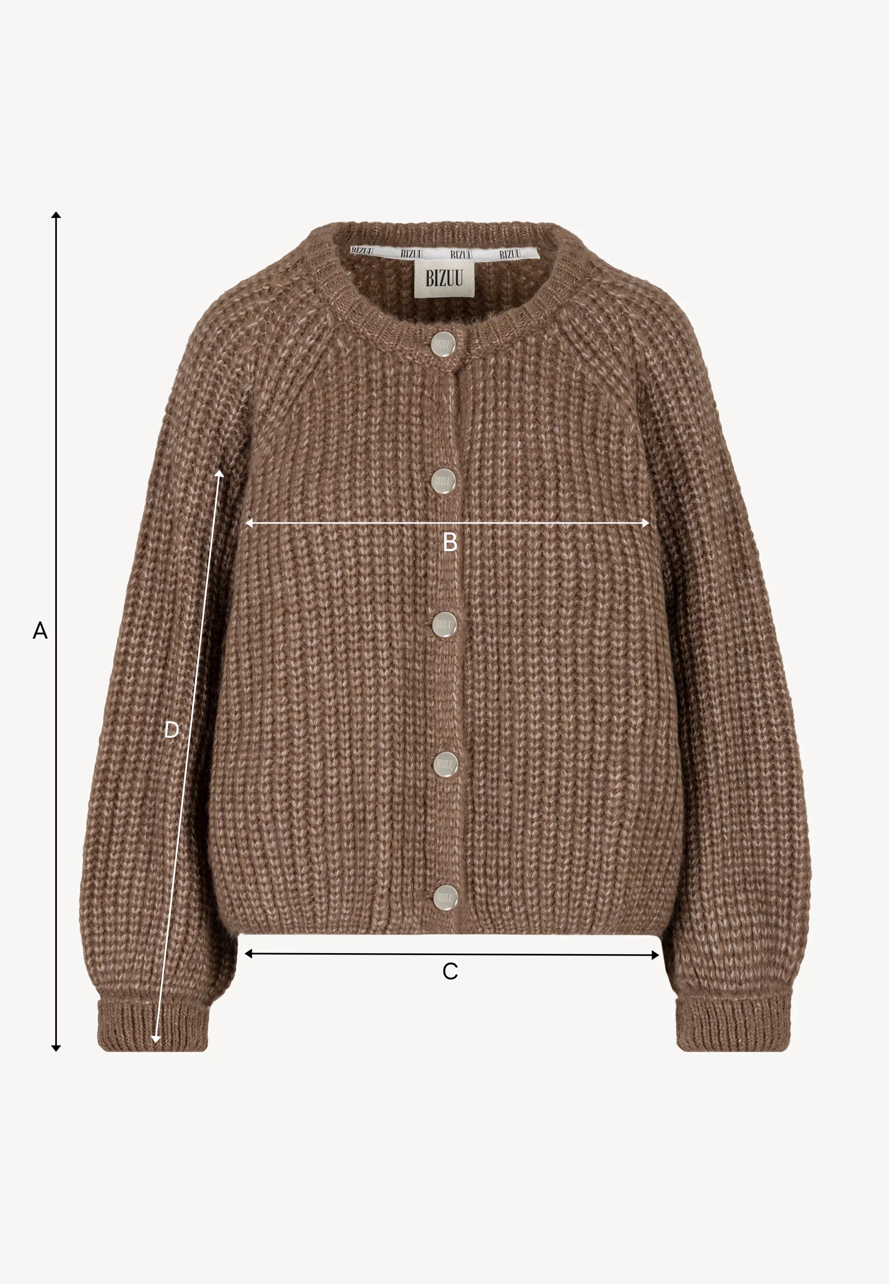 Brązowy sweter z logowanymi guzikami ORNAMY - Image 8