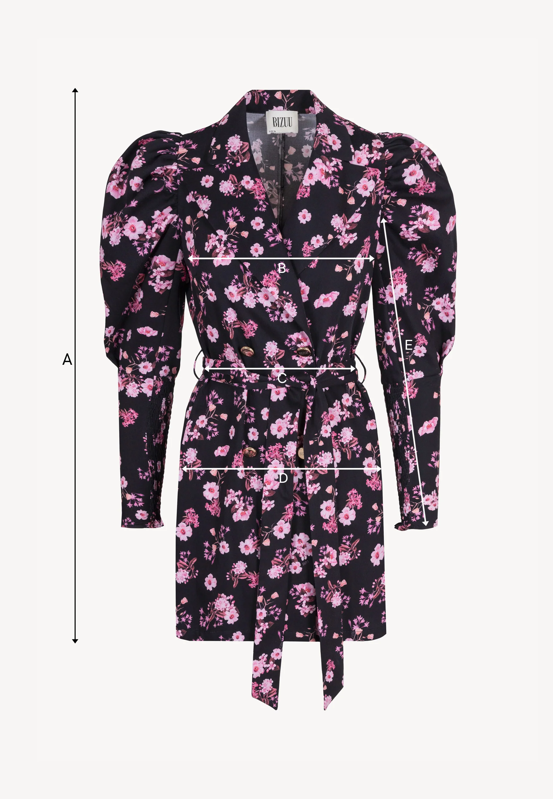 Czarna sukienka mini w kwiatowy print GEORGINA - Image 8