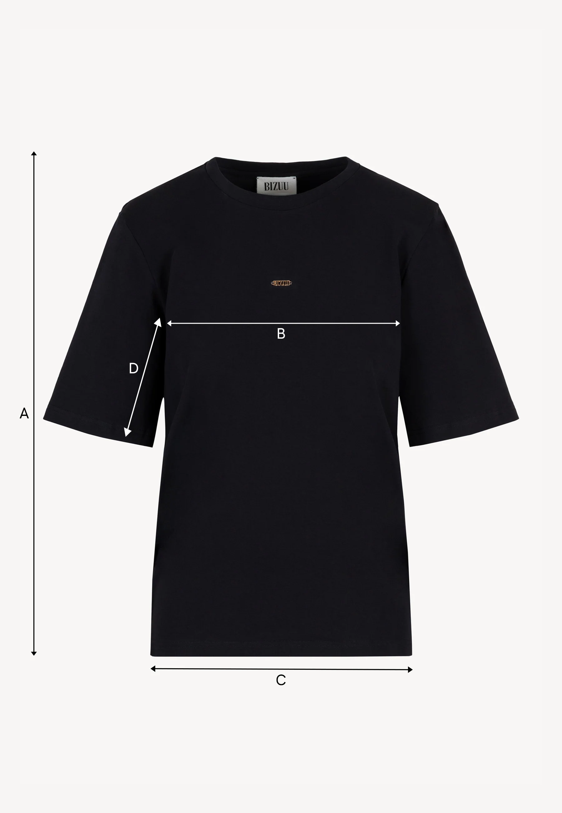 Czarny T-shirt damski z poduszkami MELISA - Image 7