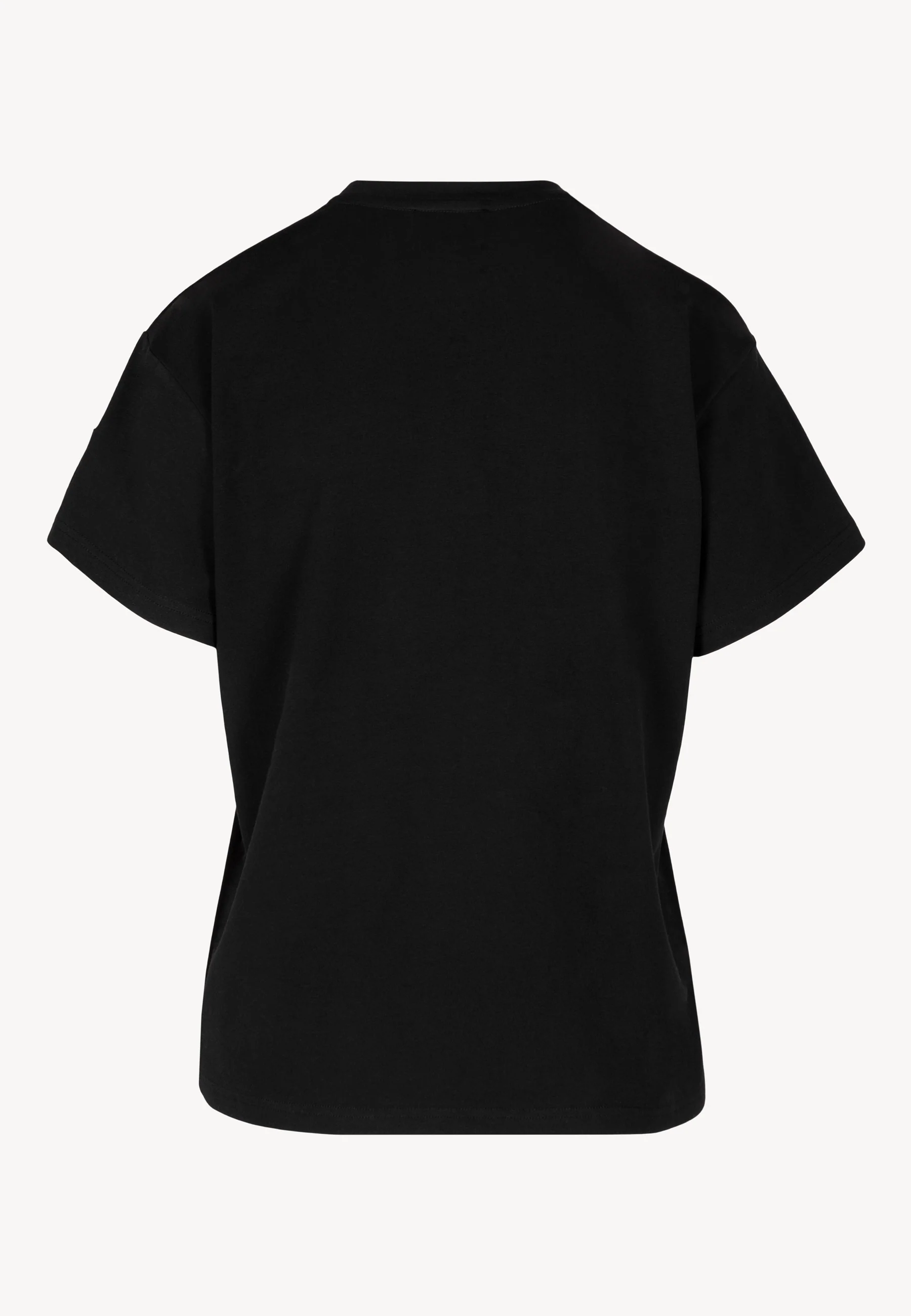 Czarny t-shirt z logo na rękawie TISHAM - Image 4