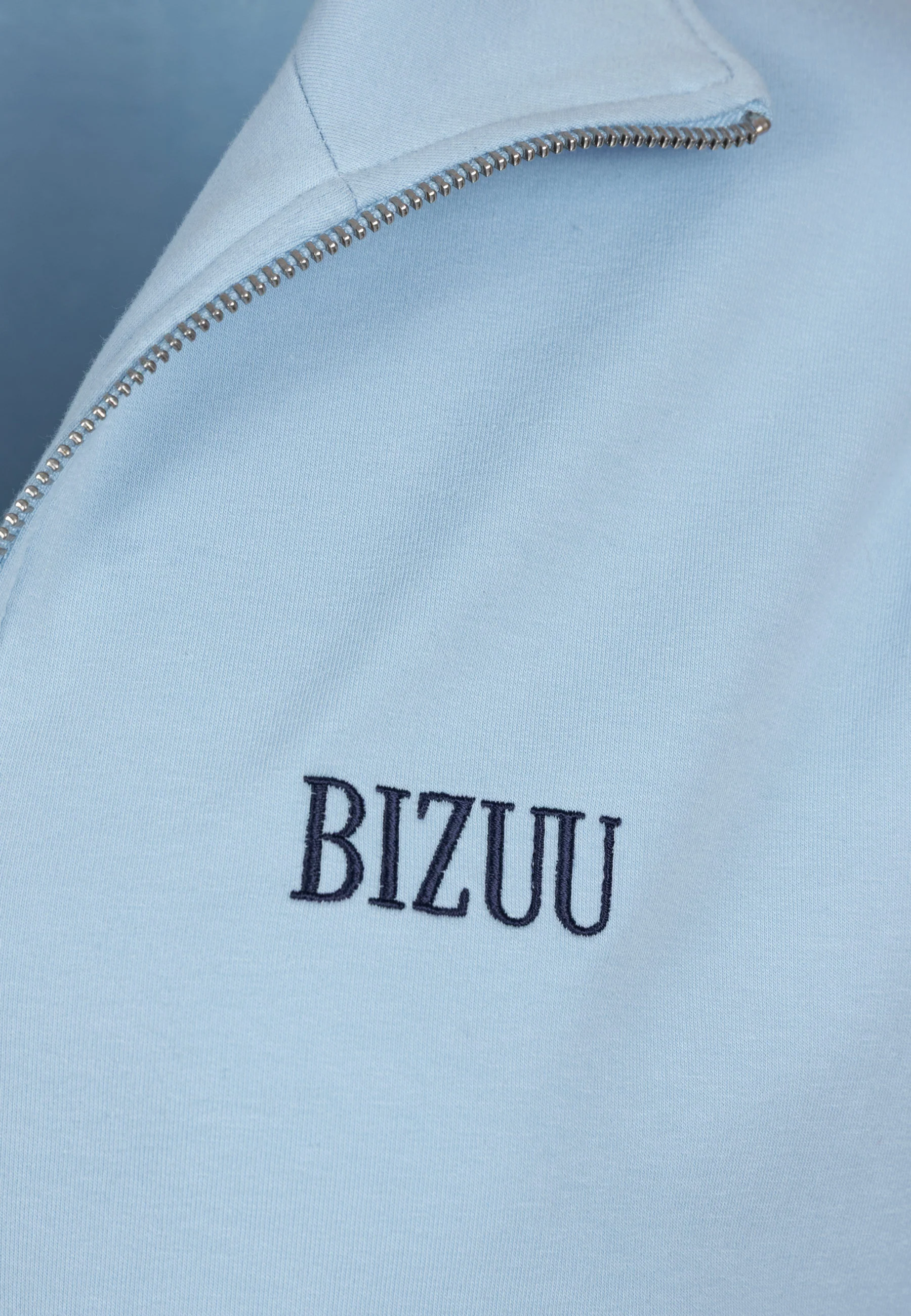 Dresowa bluza z logo i kołnierzem CHAMP błękitna - Image 5