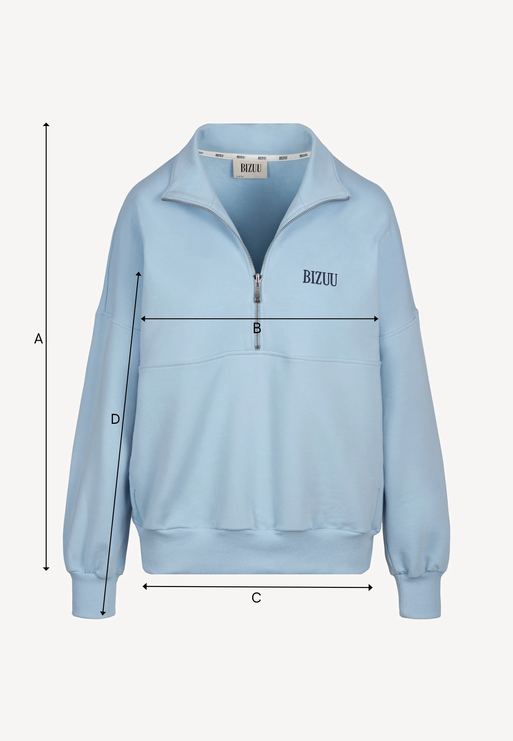 Dresowa bluza z logo i kołnierzem CHAMP błękitna - Image 8