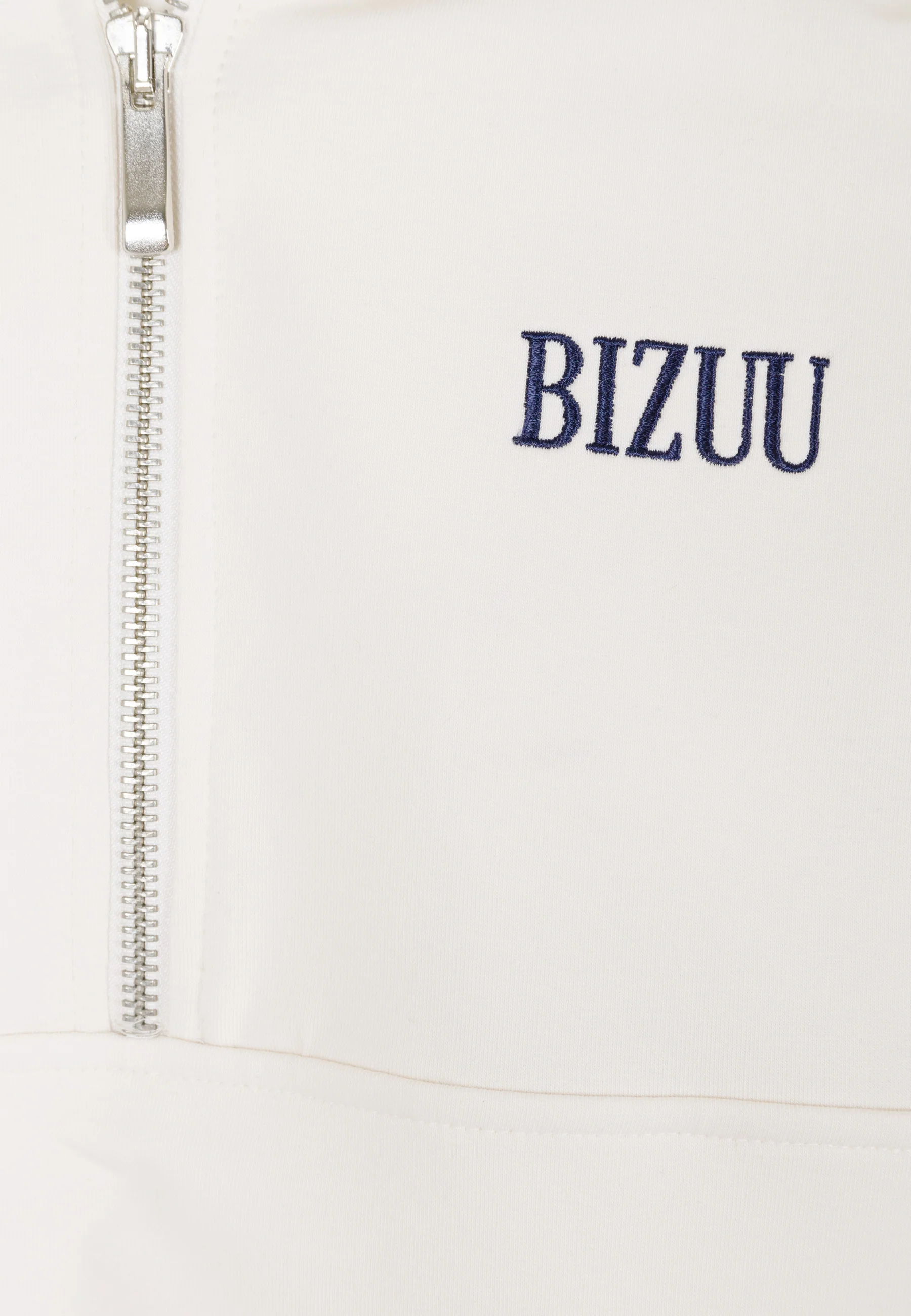 Dresowa bluza z logo i kołnierzem CHAMP kremowa - Image 5