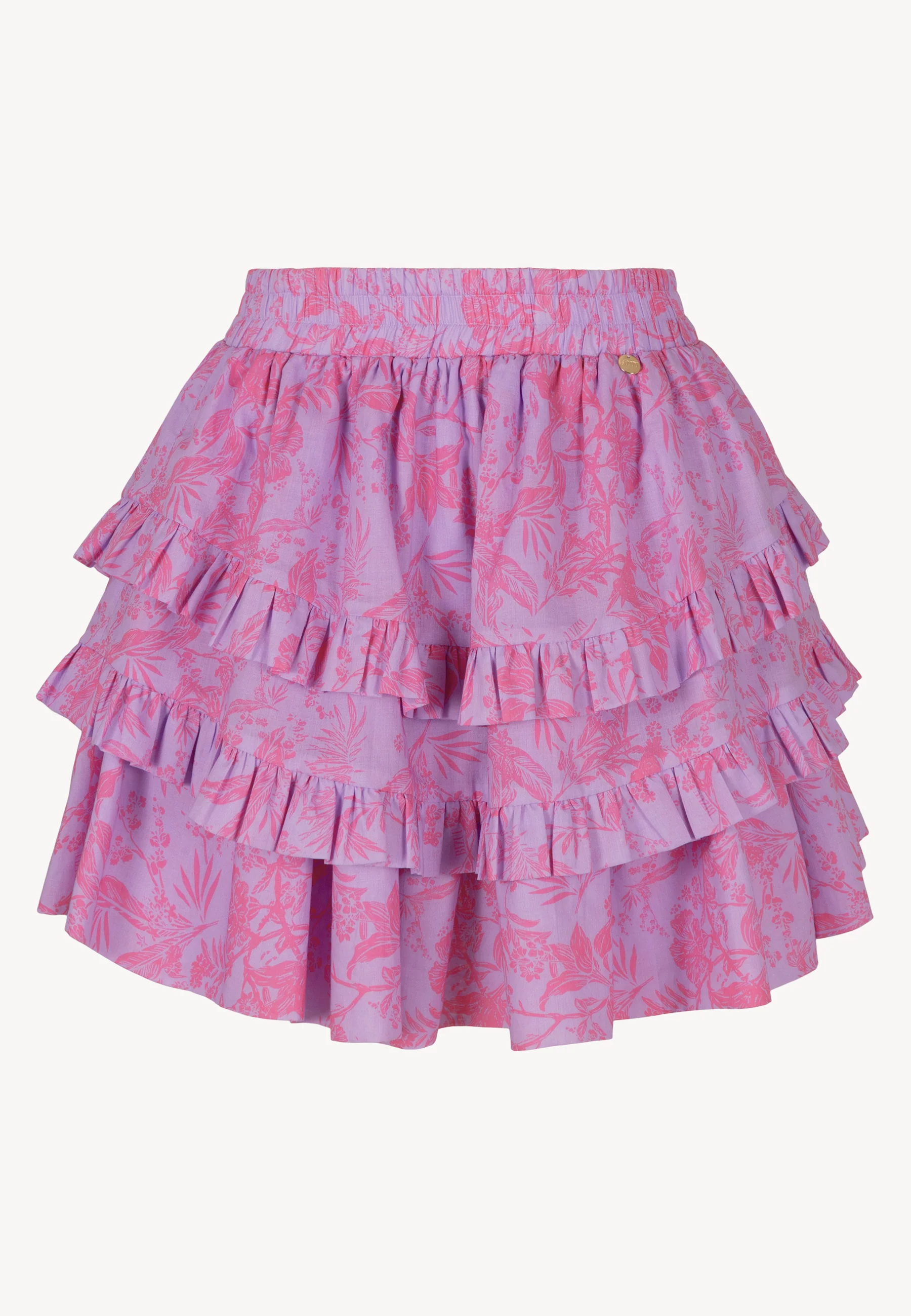 Fioletowa mini spódnica z falbanami OCTAVIA - Image 3