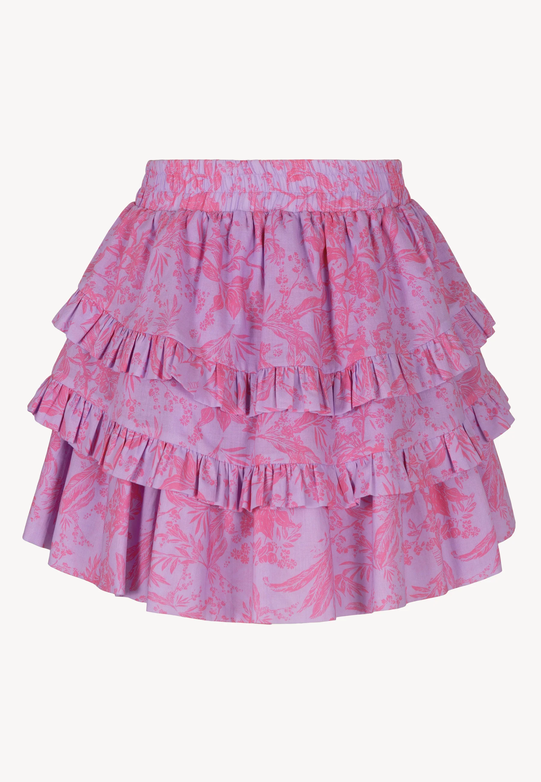 Fioletowa mini spódnica z falbanami OCTAVIA - Image 4
