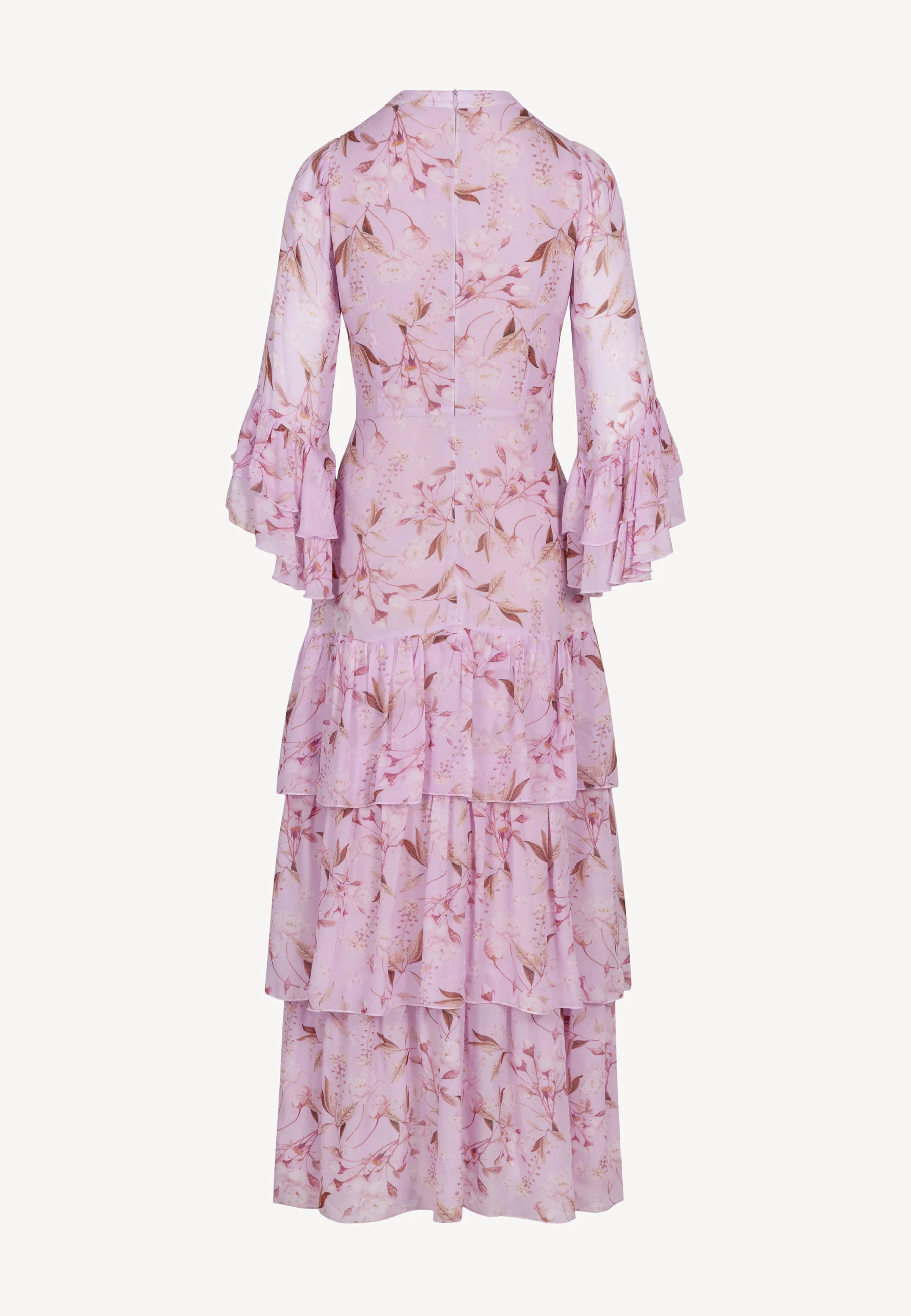 Fioletowa sukienka maxi w autorski print MASSI - Image 4