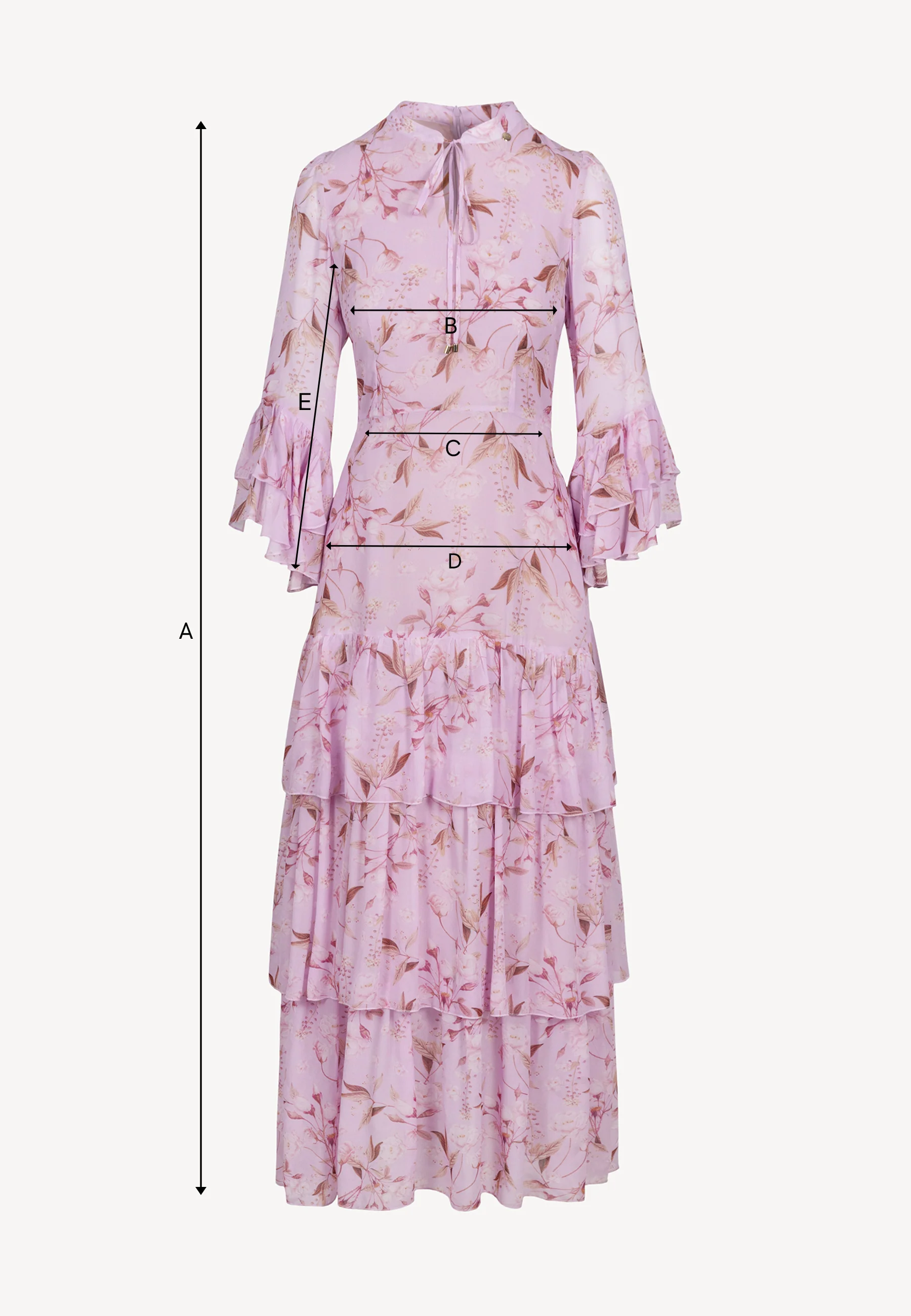 Fioletowa sukienka maxi w autorski print MASSI - Image 8
