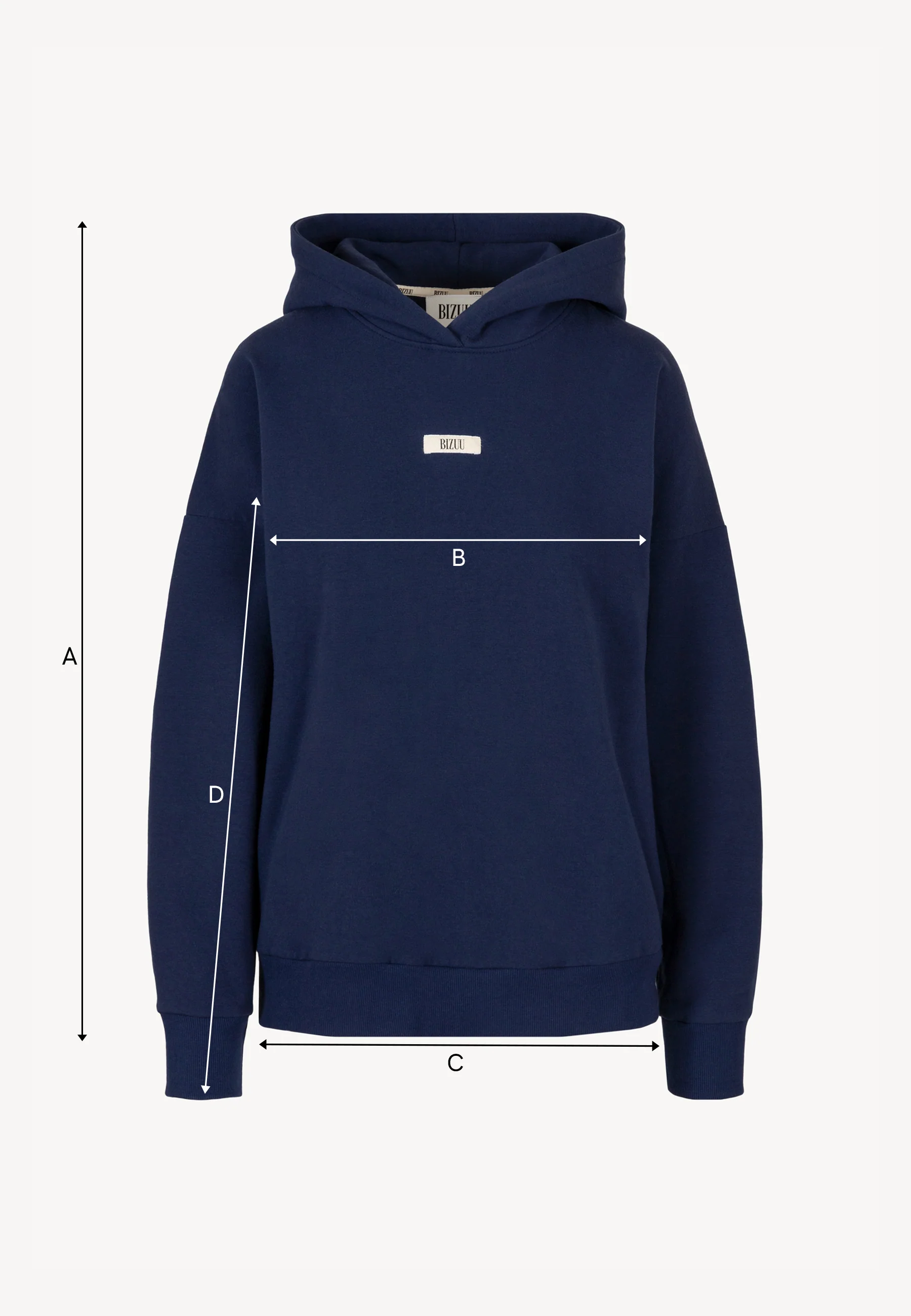 Granatowa bluza oversize z kapturem LINDI - Image 7