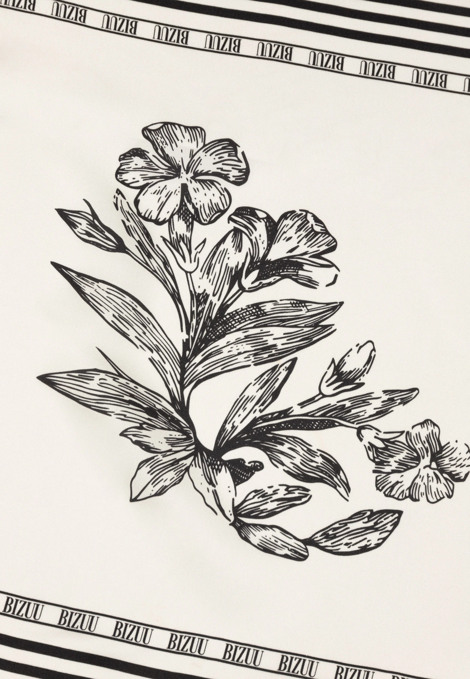Jedwabna apaszka w autorski print ARIA biała - Image 6