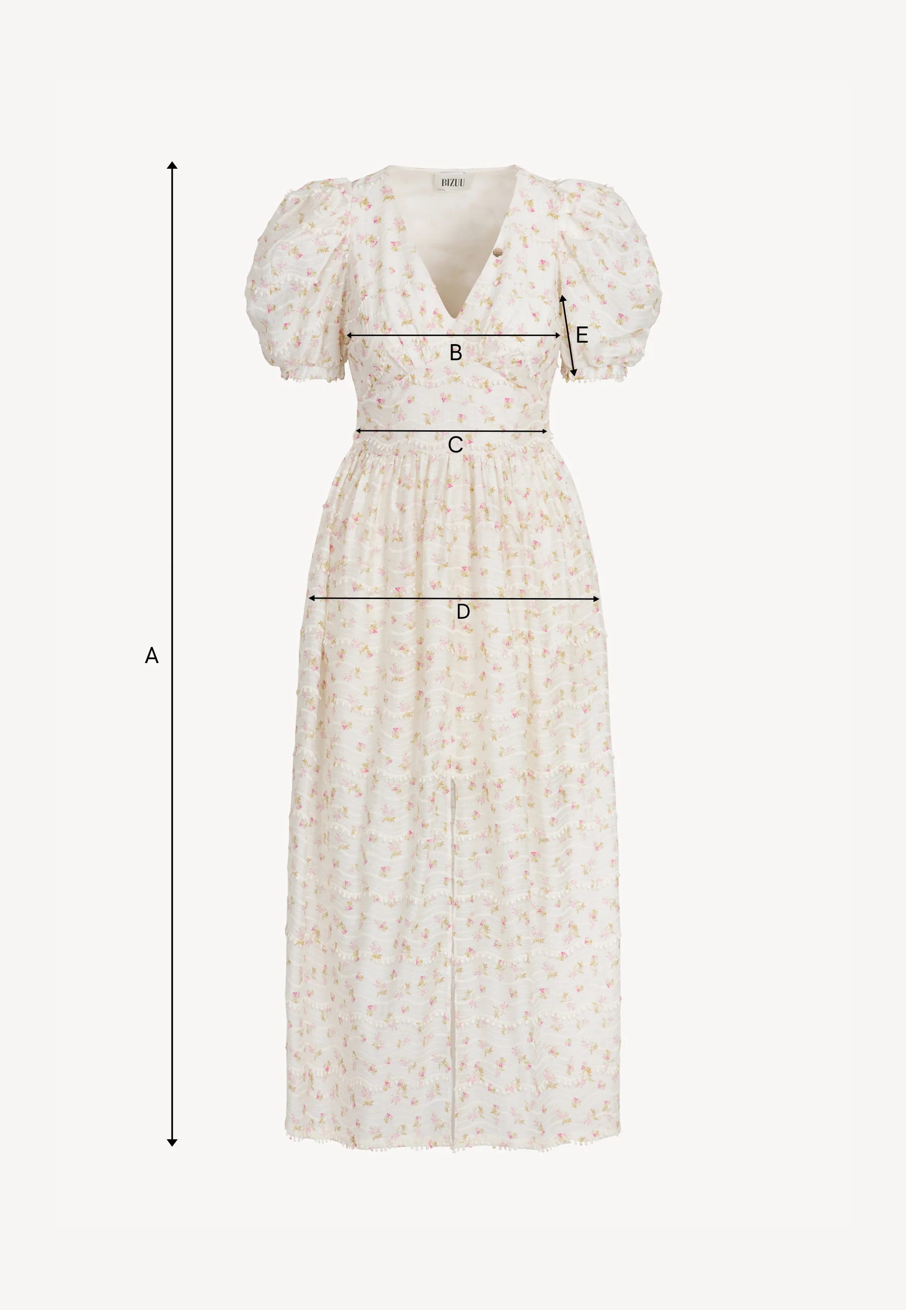 Kremowa sukienka maxi w autorski print FIFFI - Image 8