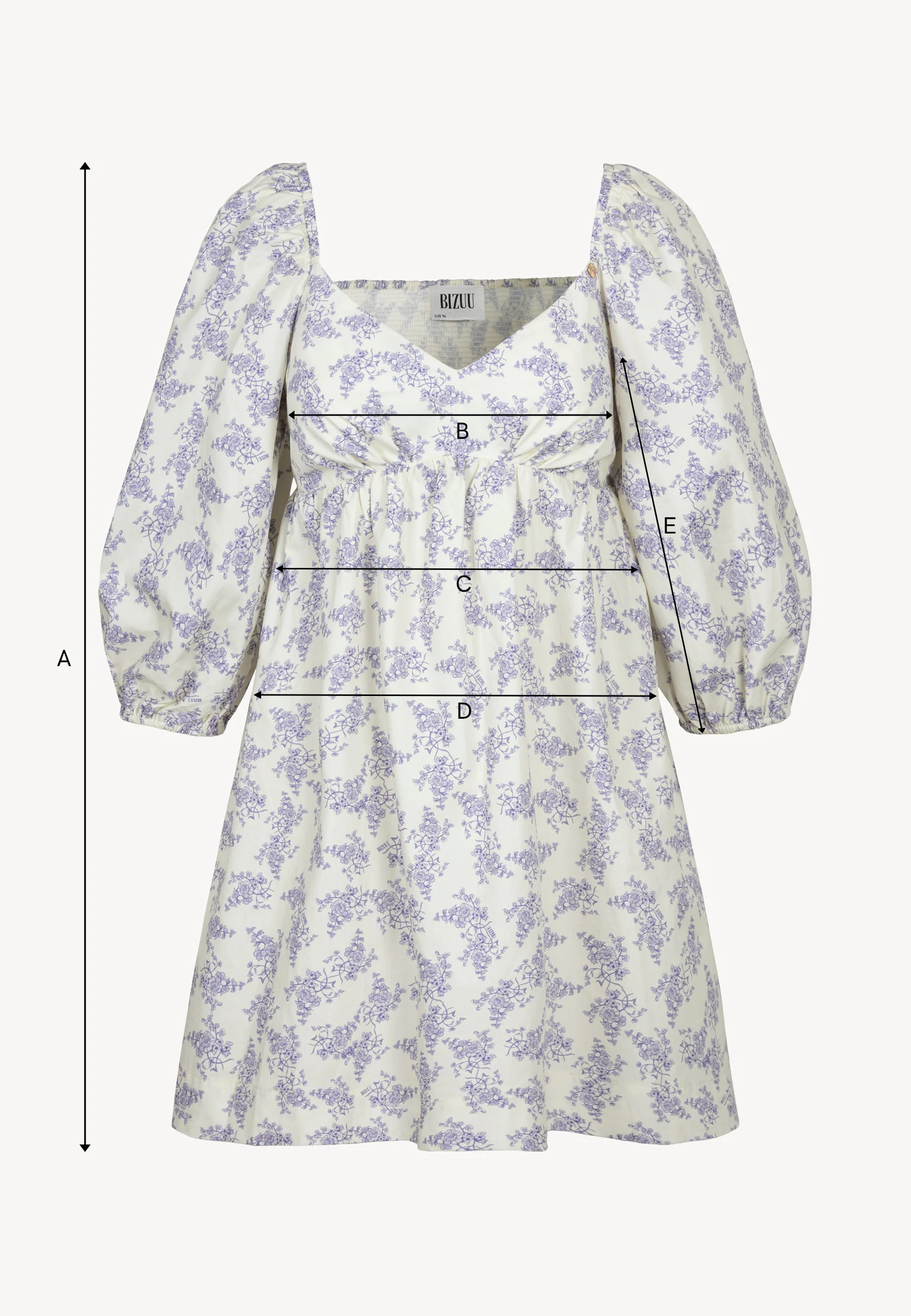 Kremowa sukienka mini w autorski print ALMAR - Image 8