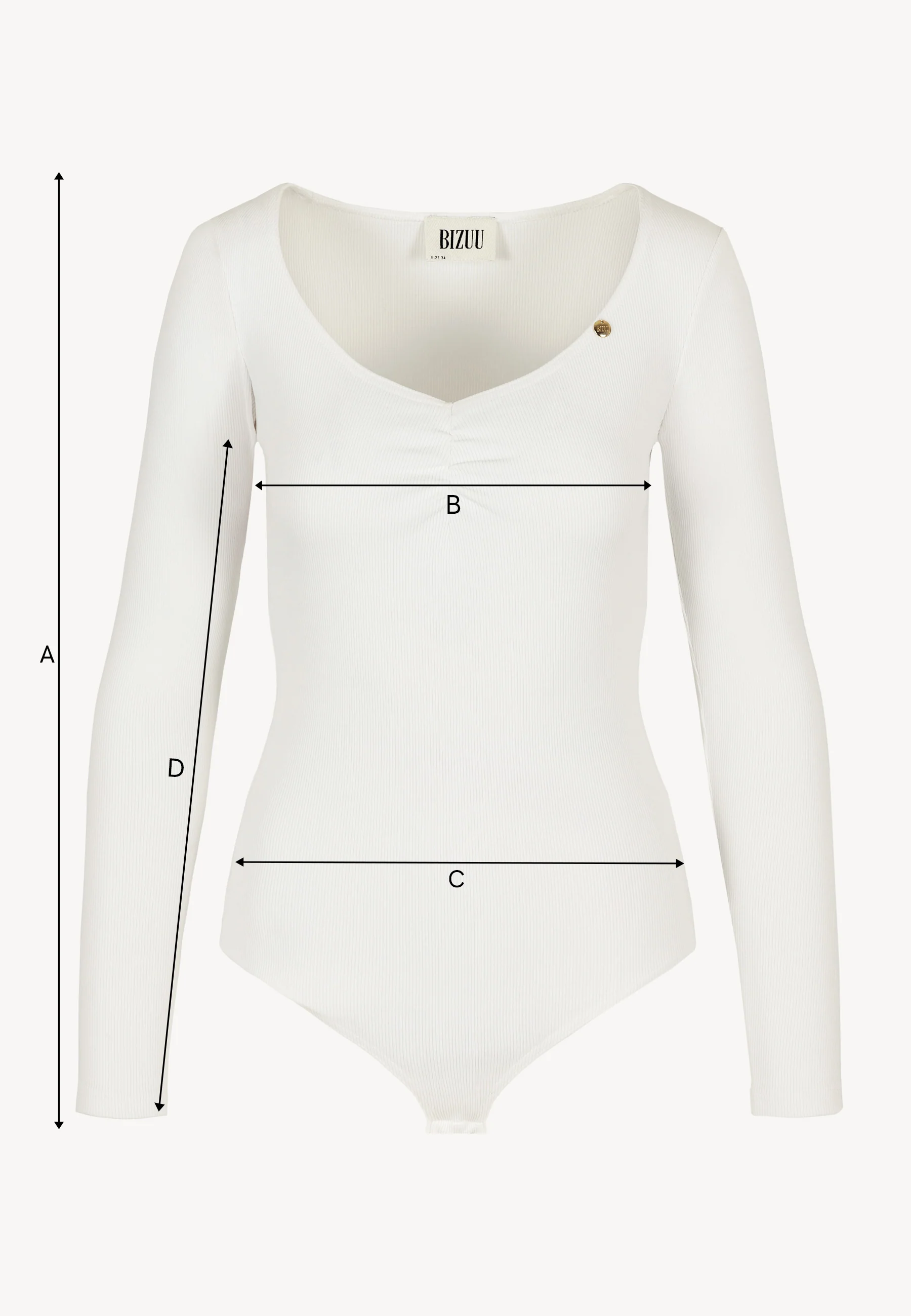 Kremowe body z ozdobnym dekoltem CAPI - Image 8