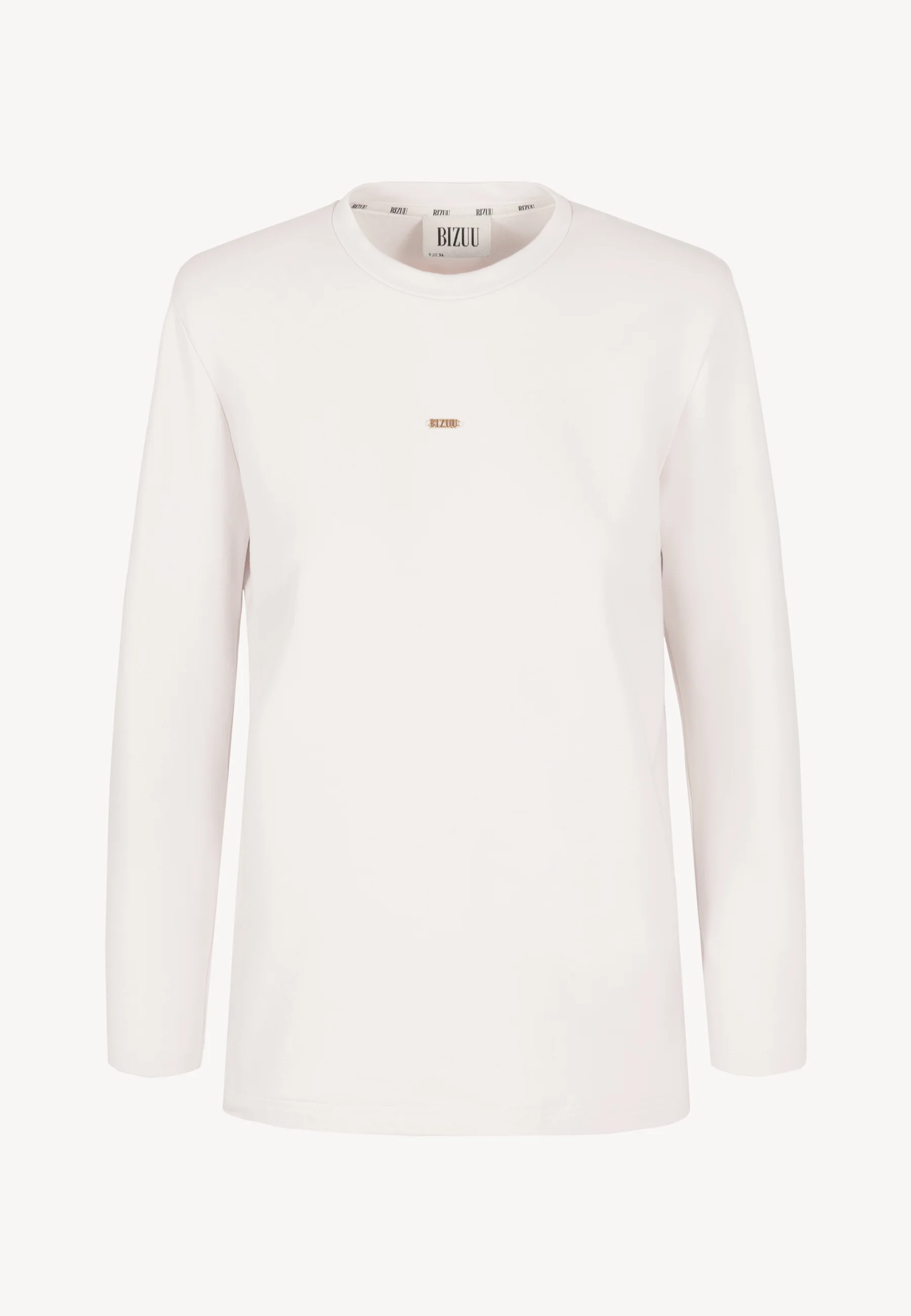 Kremowy longsleeve z poduszkami na ramionach MELISSANDRA - Image 3