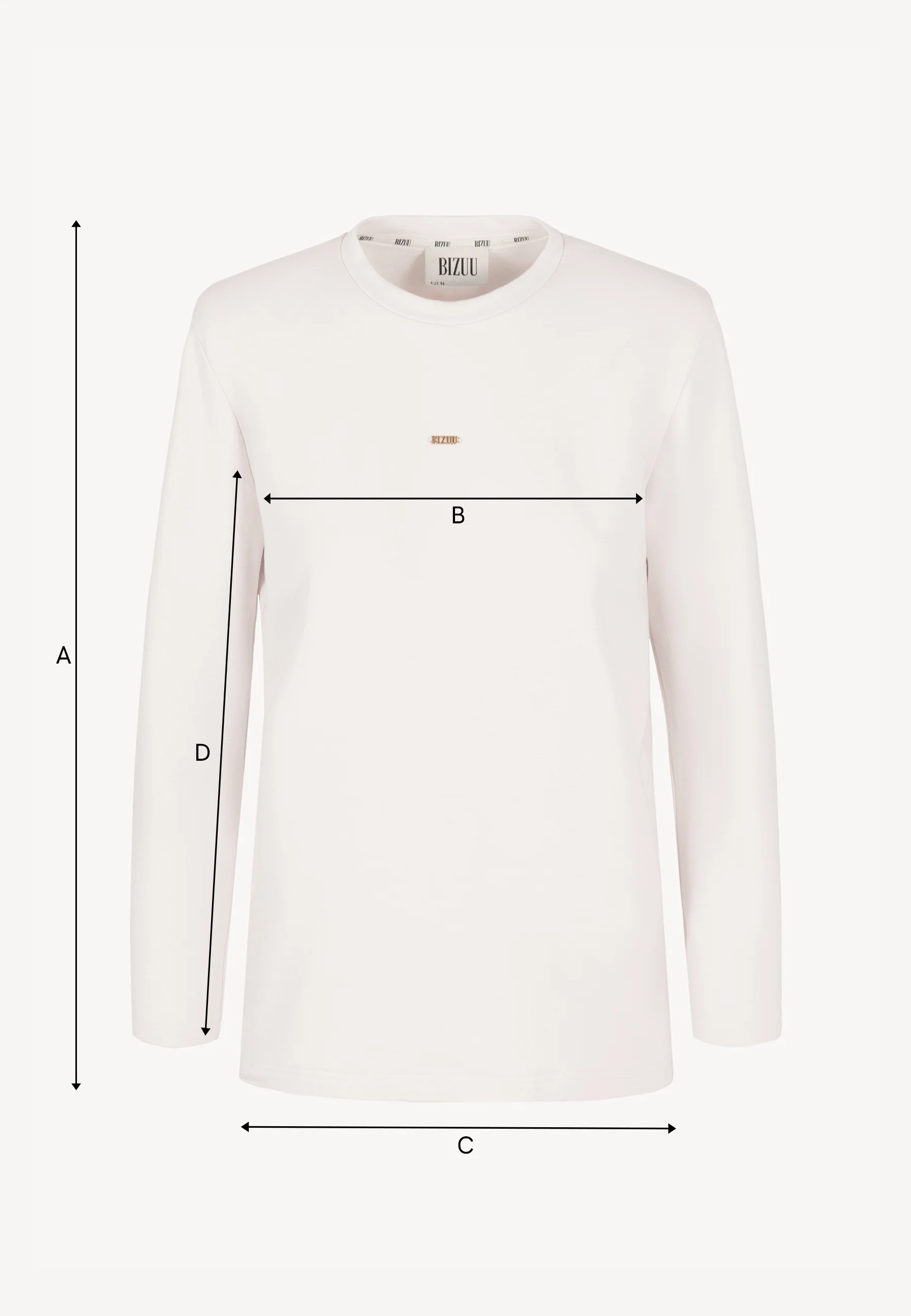 Kremowy longsleeve z poduszkami na ramionach MELISSANDRA - Image 7