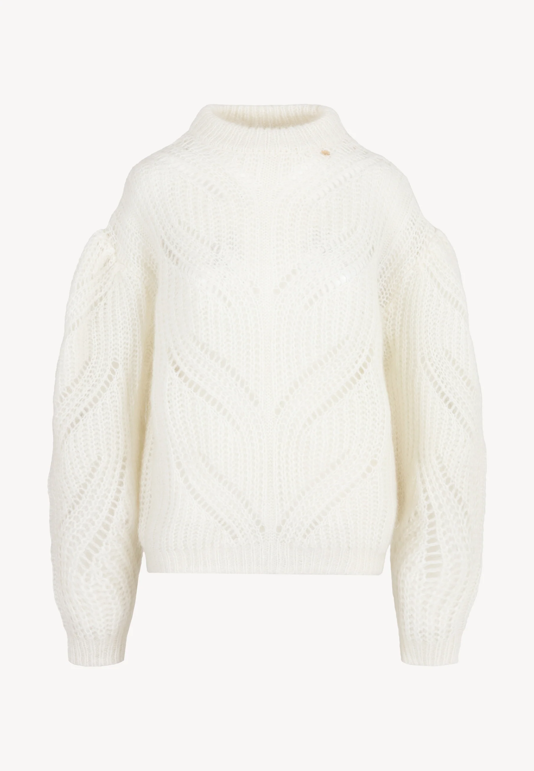 Kremowy sweter ażurowy oversize ROSSO - Image 3