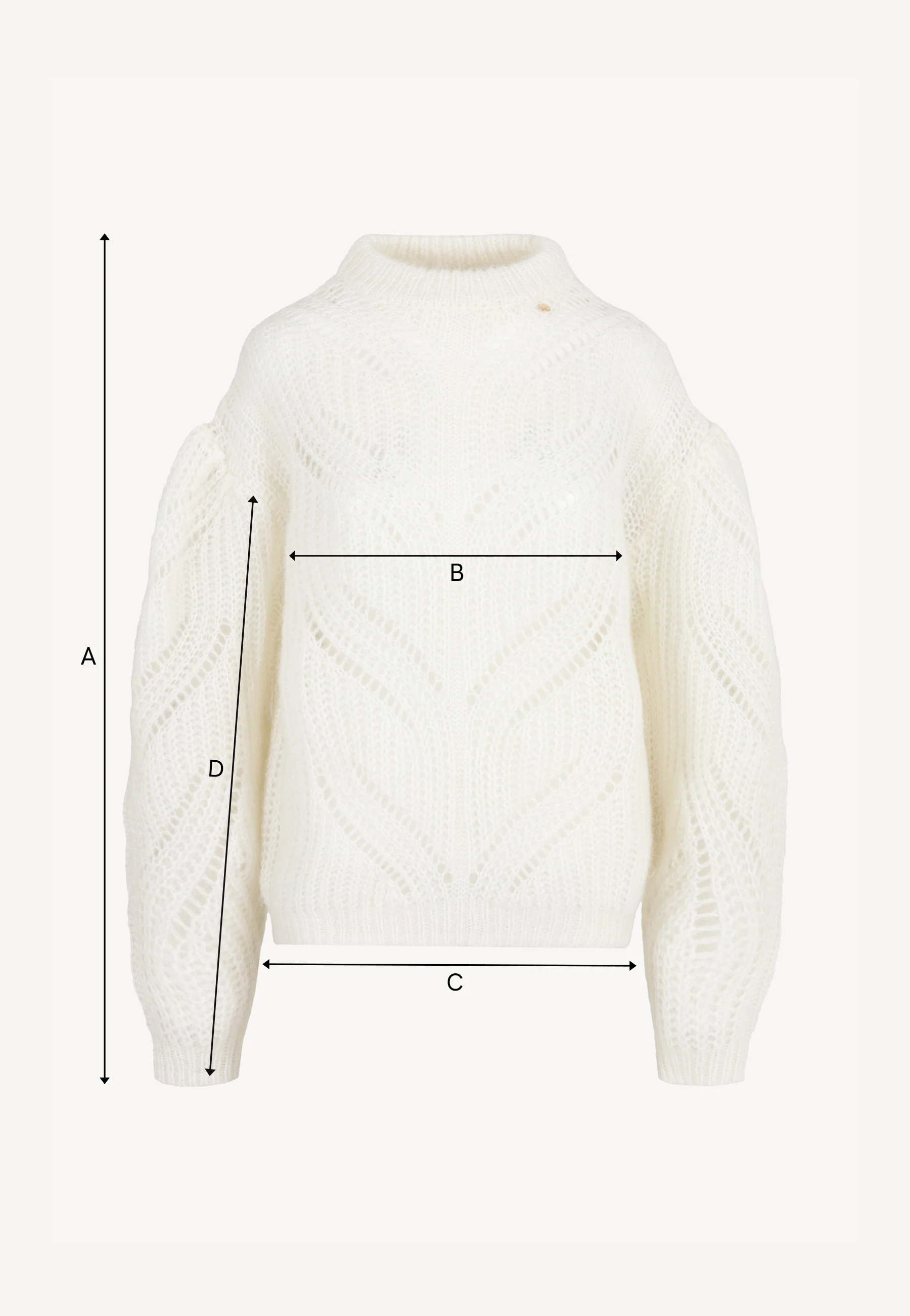Kremowy sweter ażurowy oversize ROSSO - Image 7