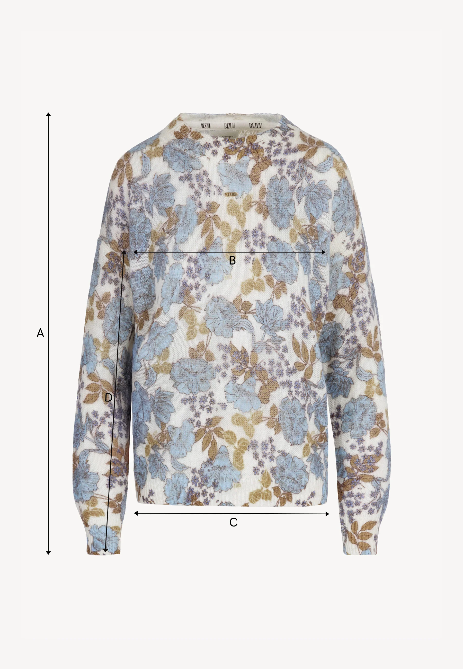 Kremowy sweter z wełny w autorski print MENTON - Image 7