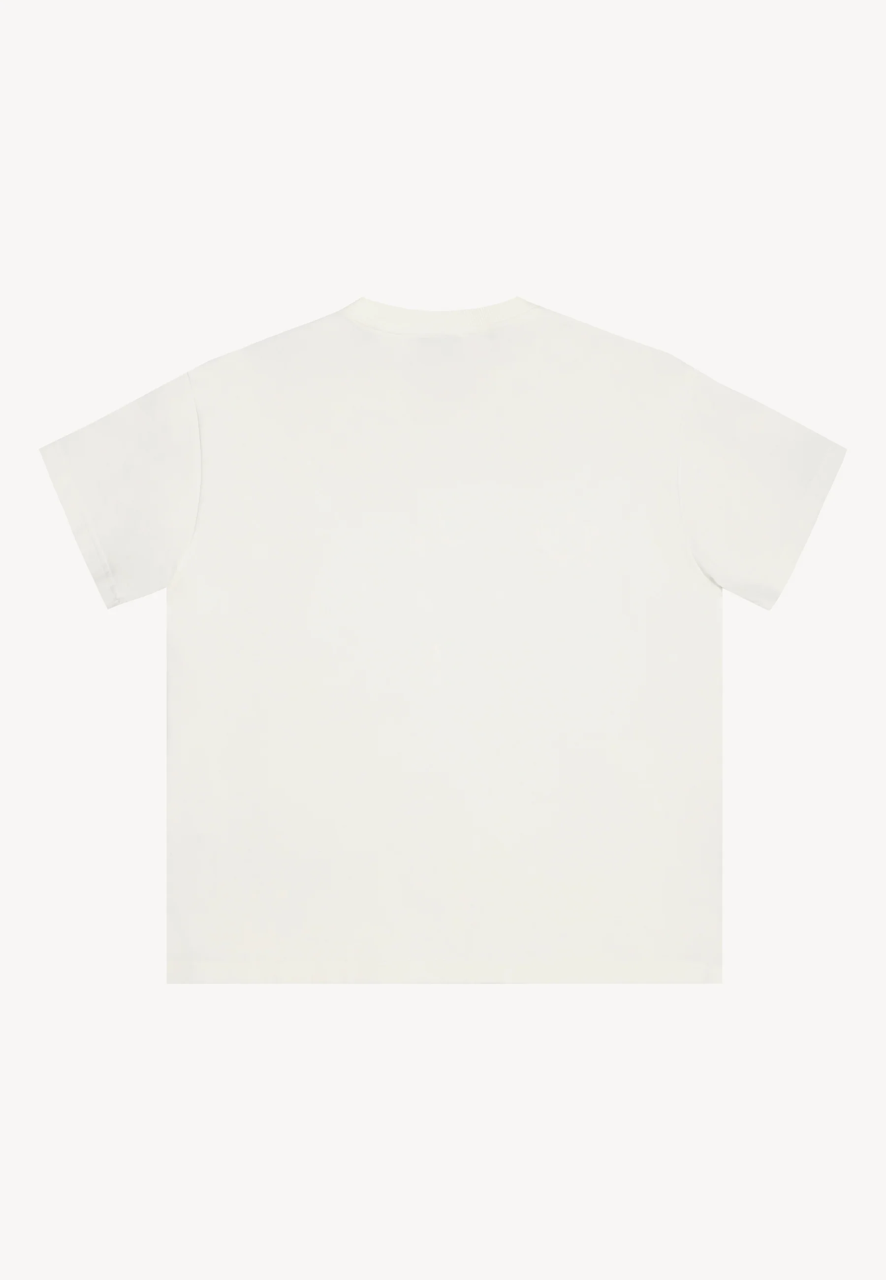 Kremowy t-shirt damski z nadrukowanym kołnierzem COLLARY - Image 4