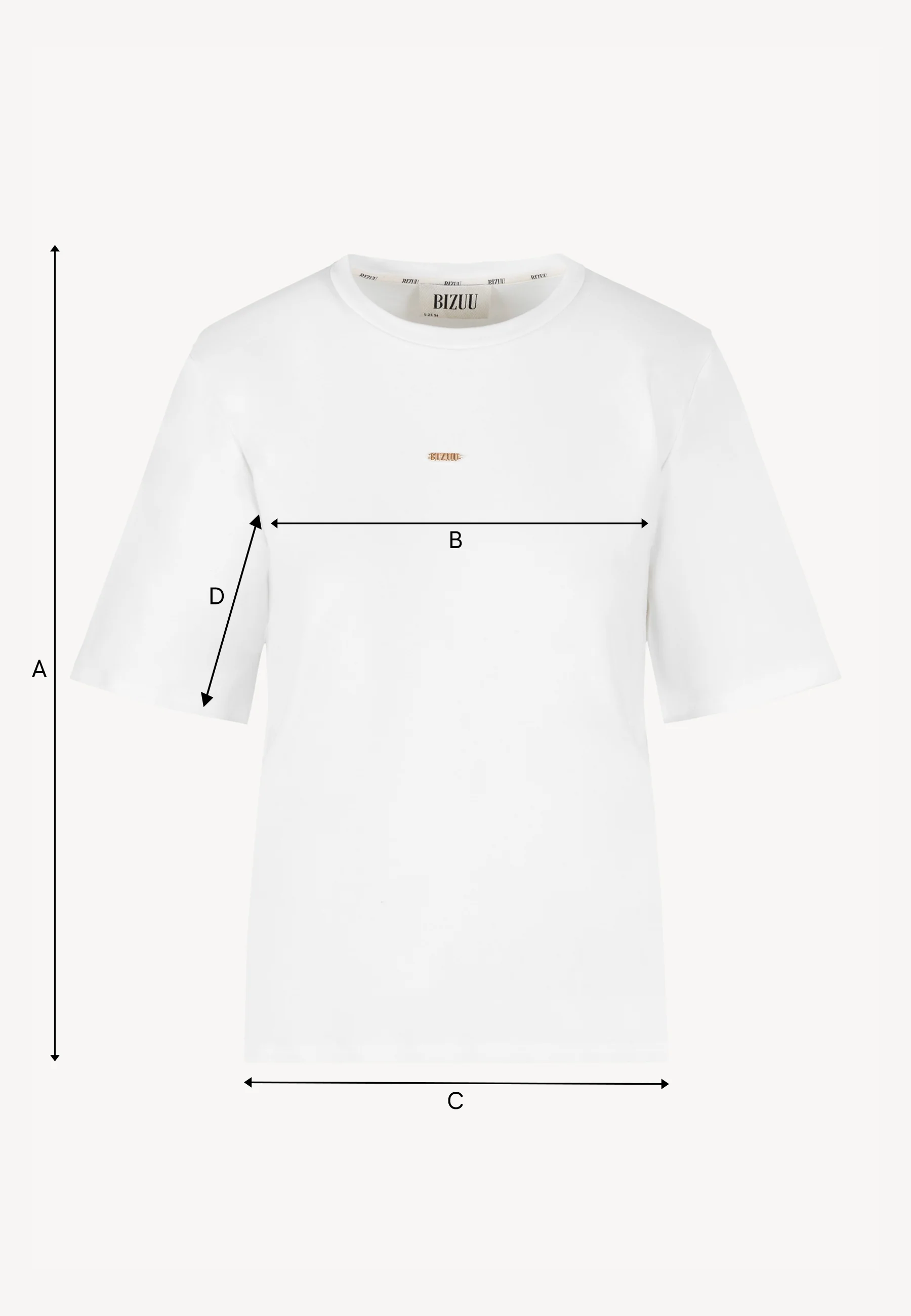 Kremowy T-shirt damski z poduszkami MELISA - Image 7