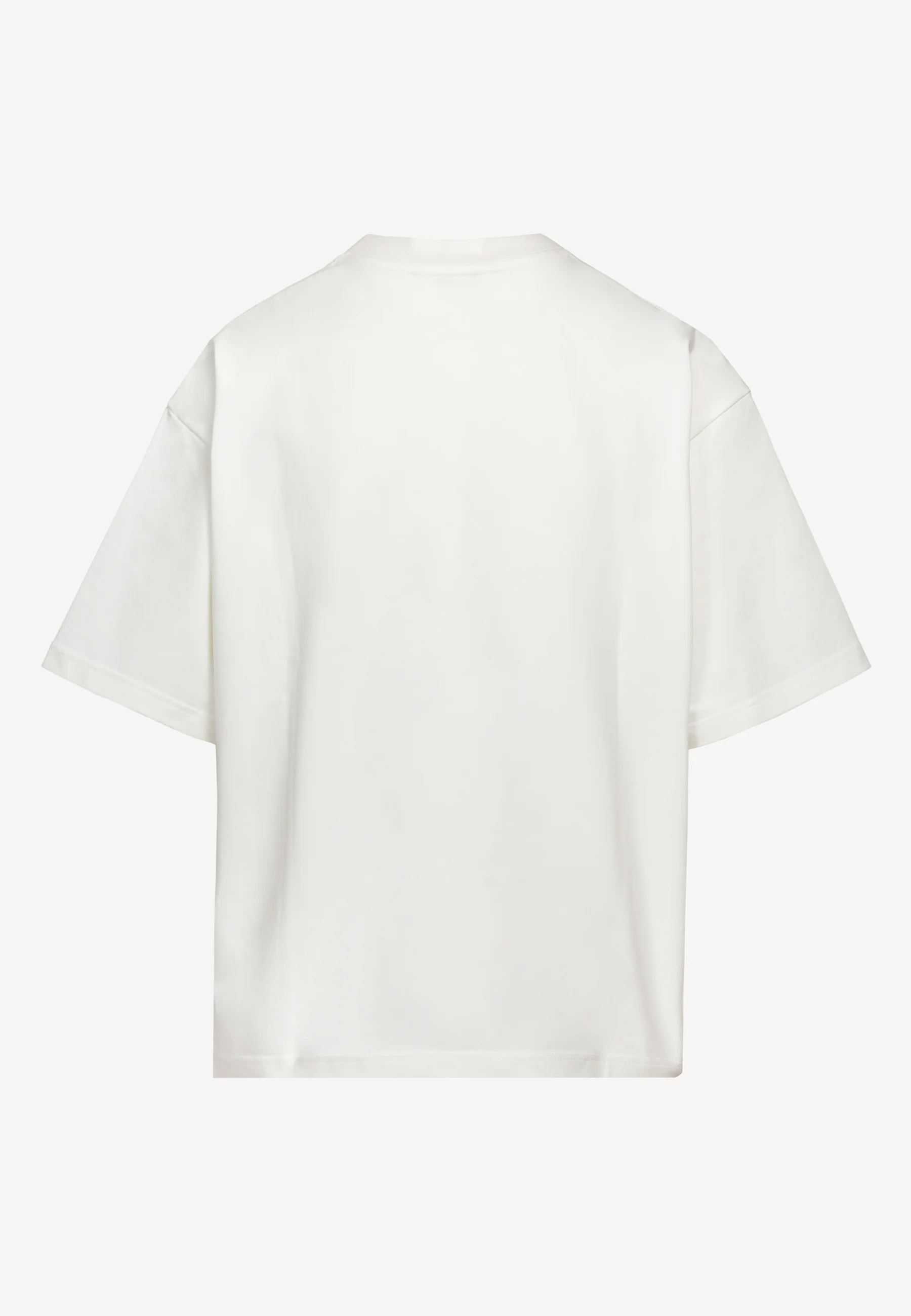 Kremowy T-shirt oversize z grafiką VIORA - Image 4