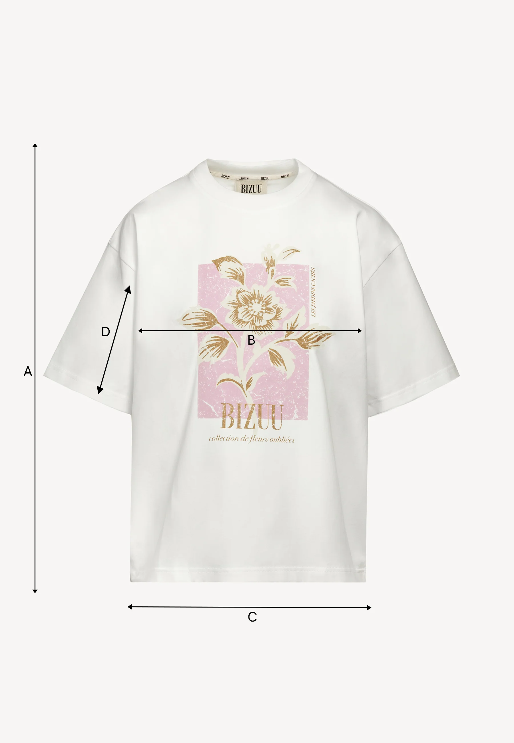 Kremowy T-shirt oversize z grafiką VIORA - Image 8