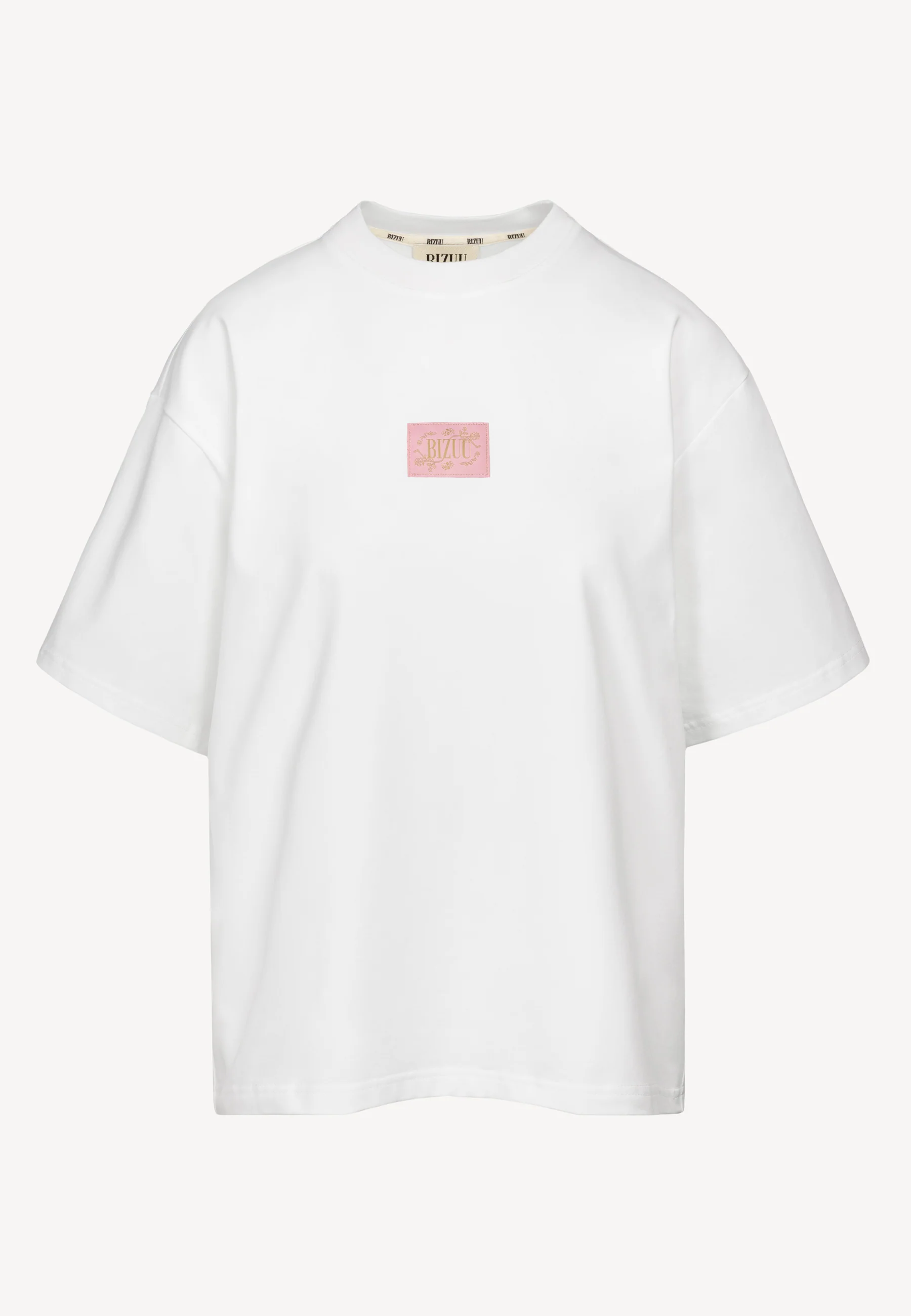 Kremowy T-shirt oversize z logo PARADISO - Image 3