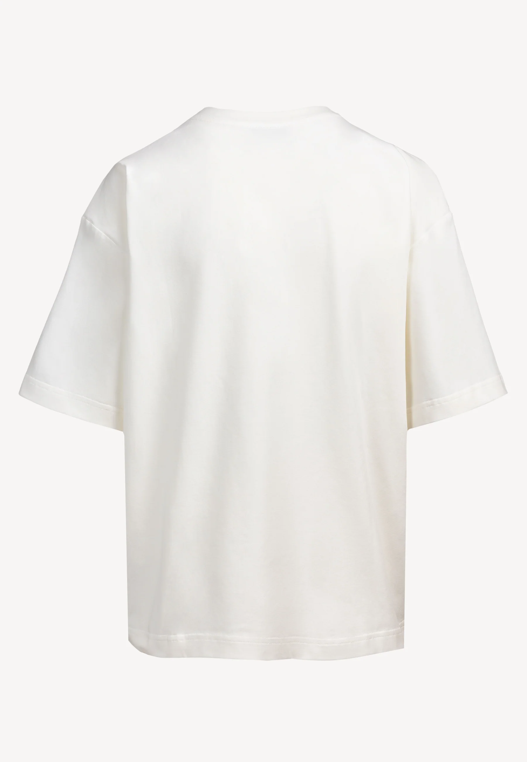 Kremowy T-shirt oversize z logo SIME - Image 4