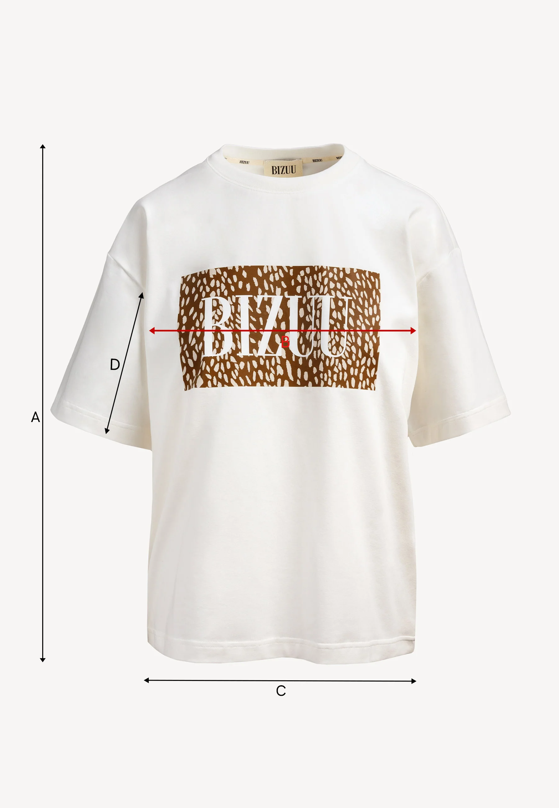 Kremowy T-shirt oversize z logo SIME - Image 6