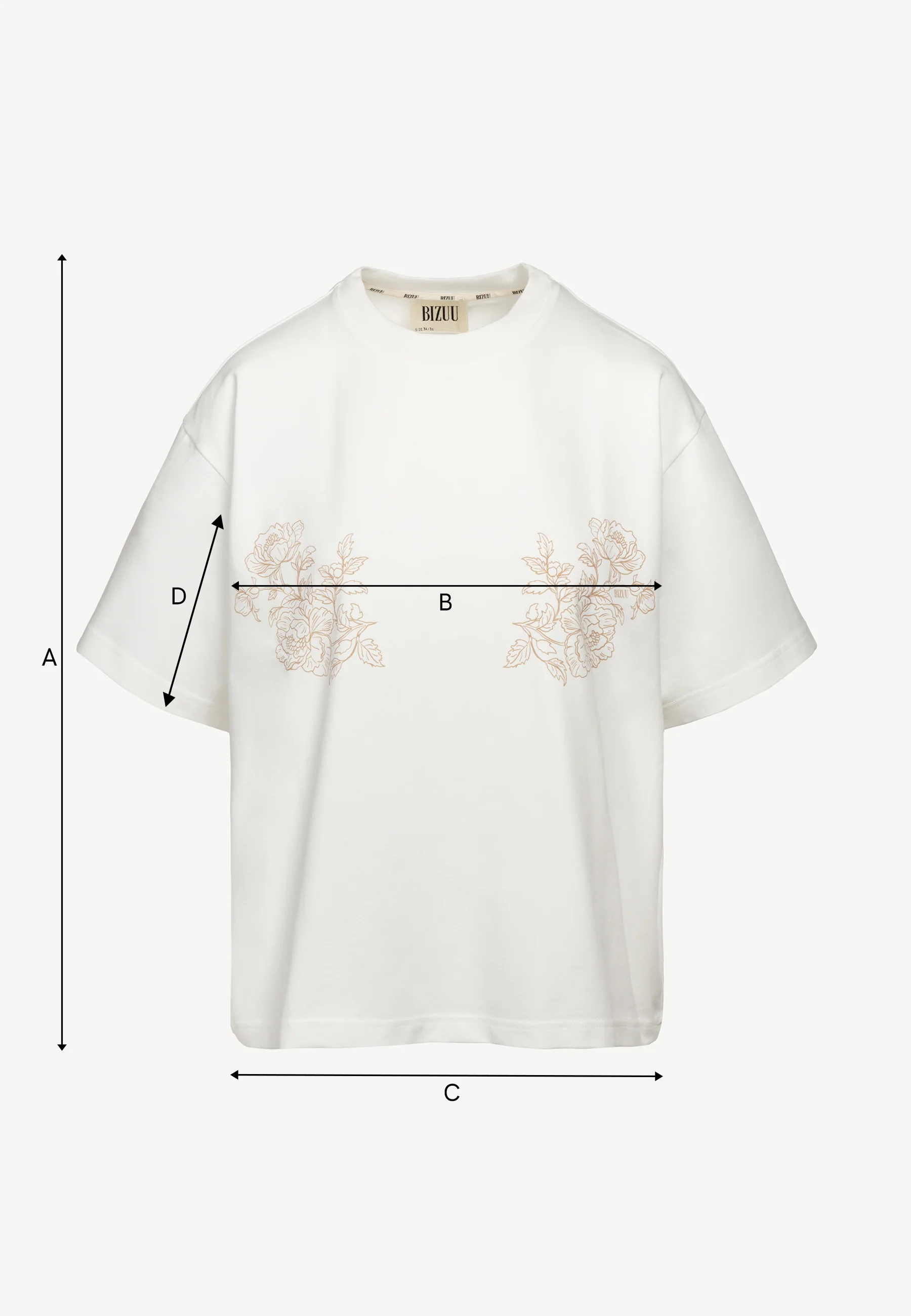 Kremowy T-shirt z autorską grafiką FANYA - Image 8