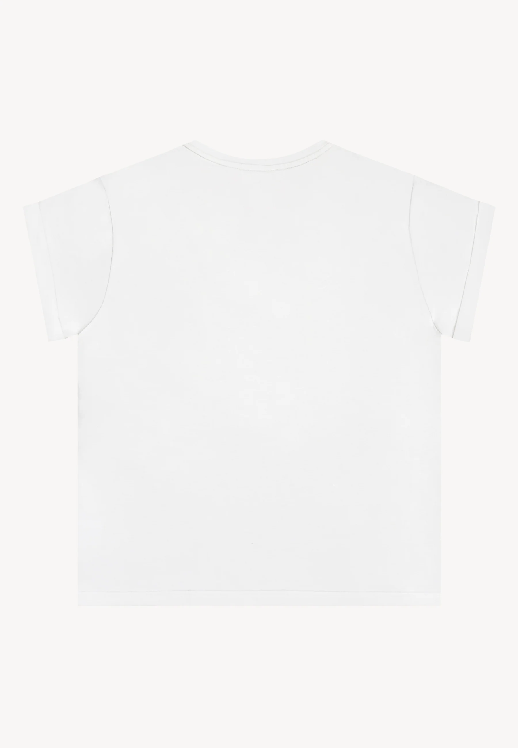 Kremowy T-shirt z haftowanymi kwiatami MIRADO - Image 4