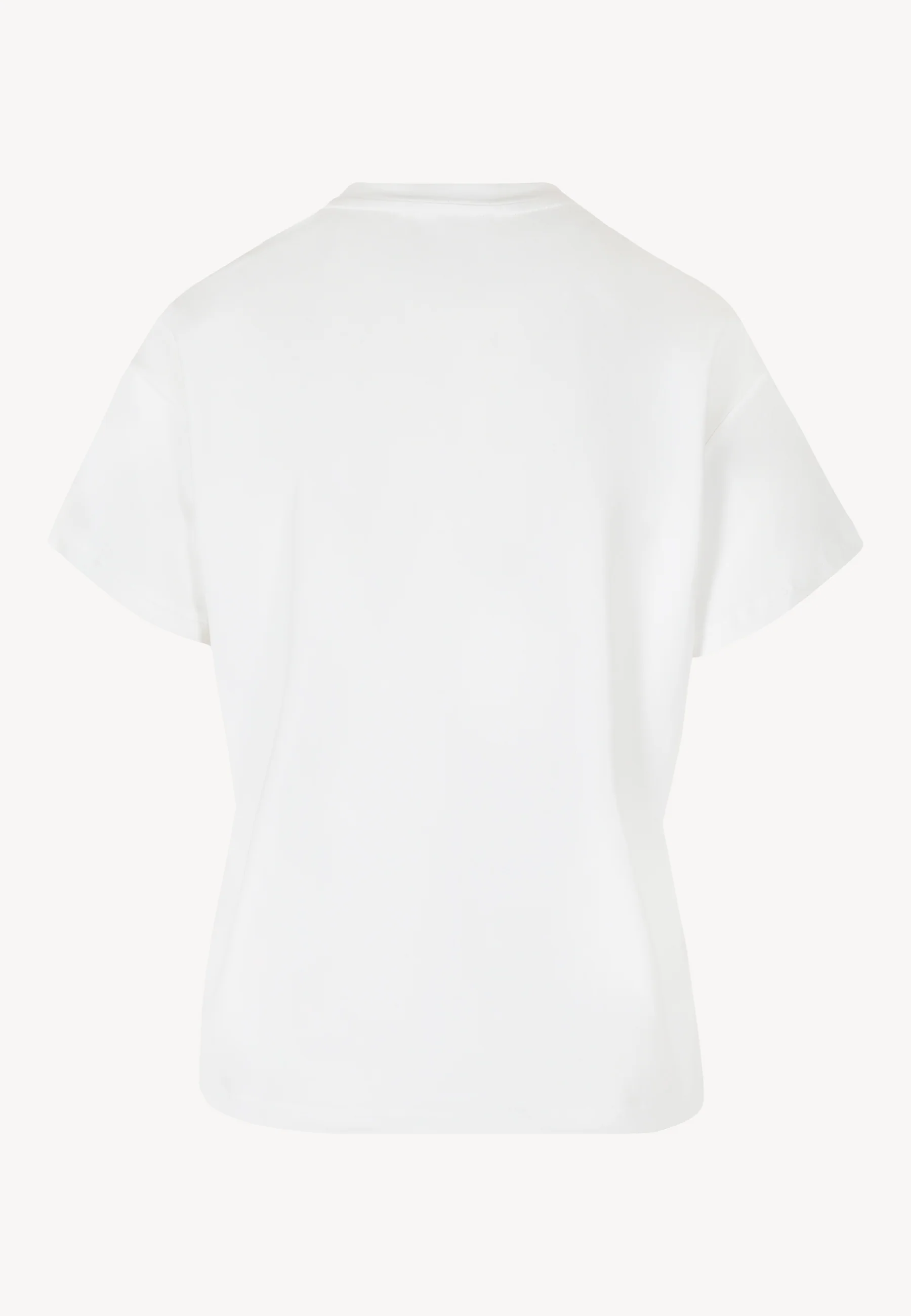 Kremowy t-shirt z logo na rękawie TISHAM - Image 4