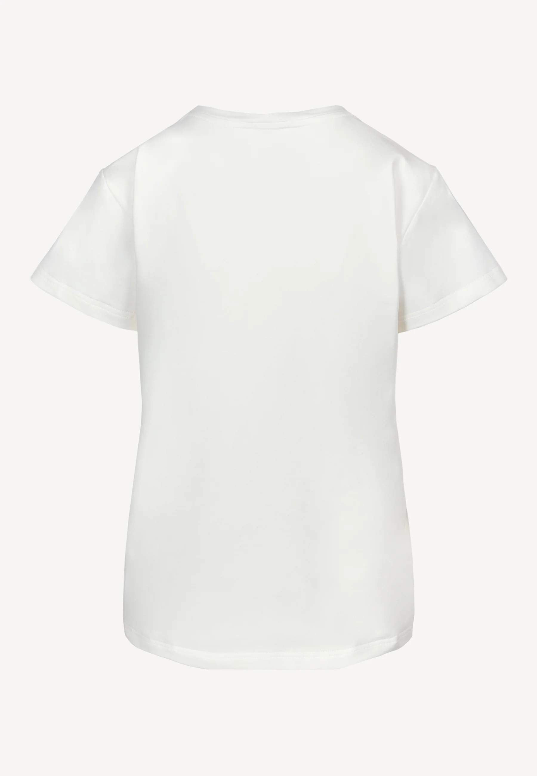 Kremowy T-shirt z rysunkiem koronkowego topu BROOKE - Image 2